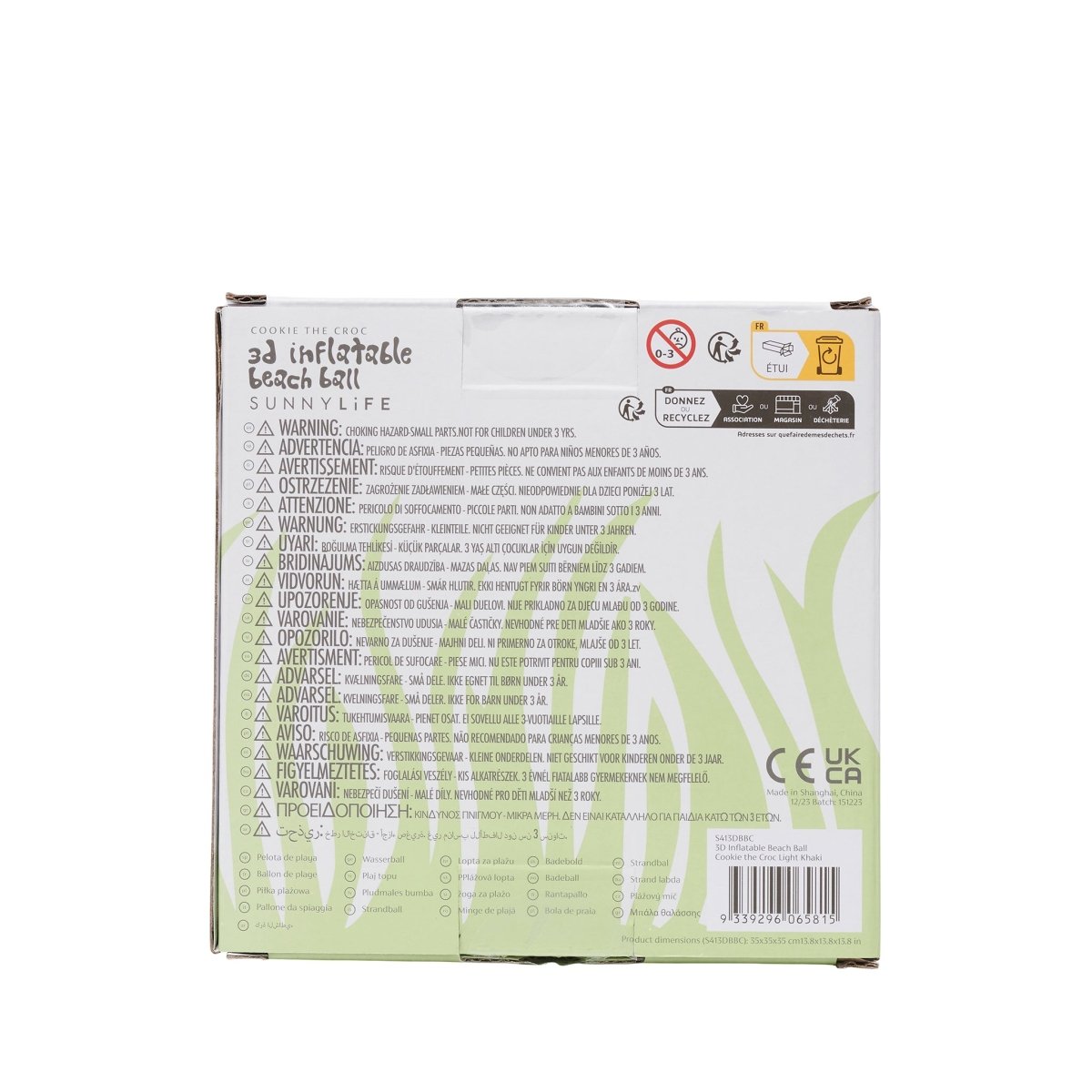 3D Inflatable Beach Ball - Cookie the Croc - SUNNYLiFE US