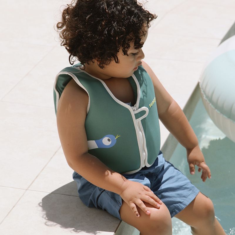 Kids Swim Vest 3-6 - Into the Jungle Green