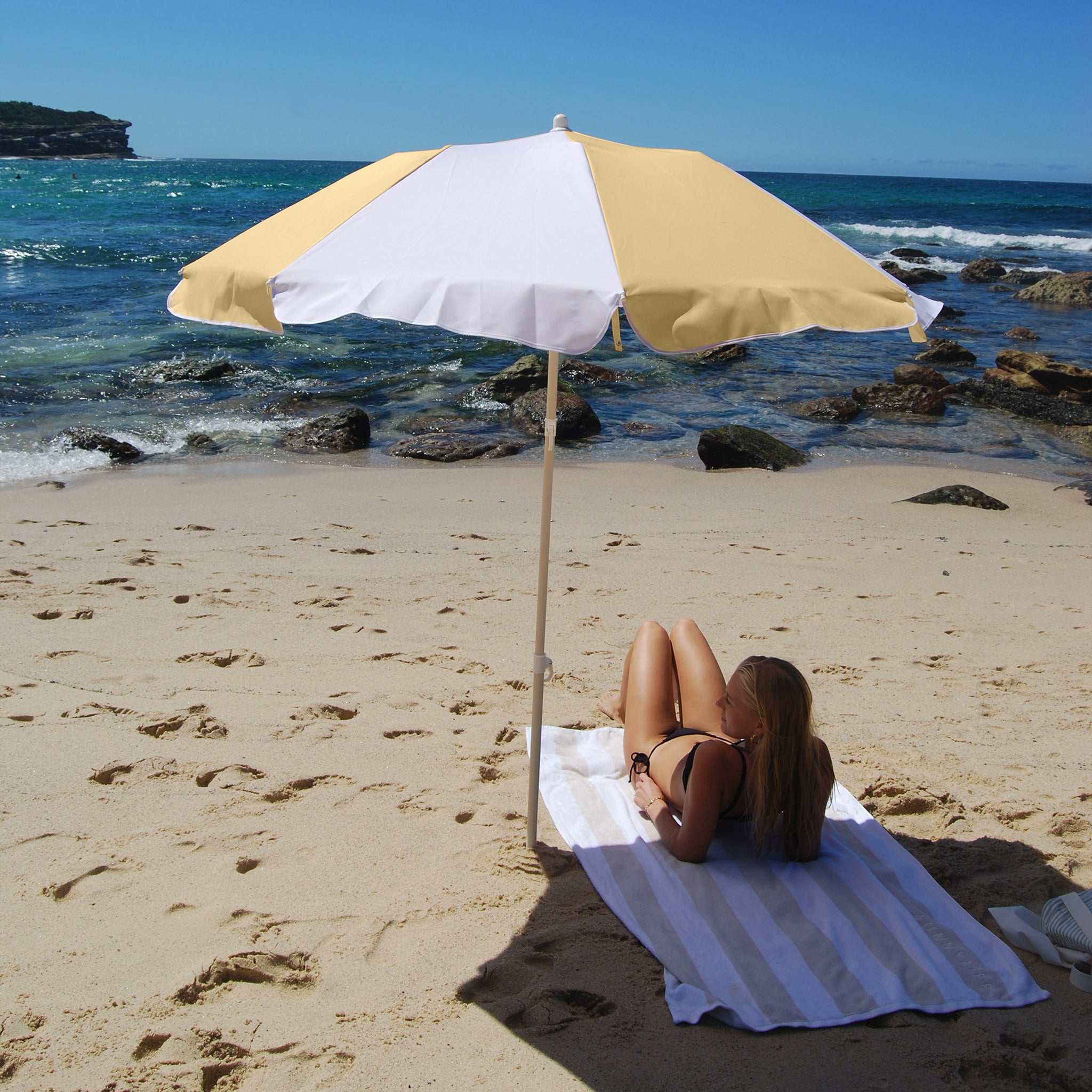 Compact Beach Umbrella - Butternut