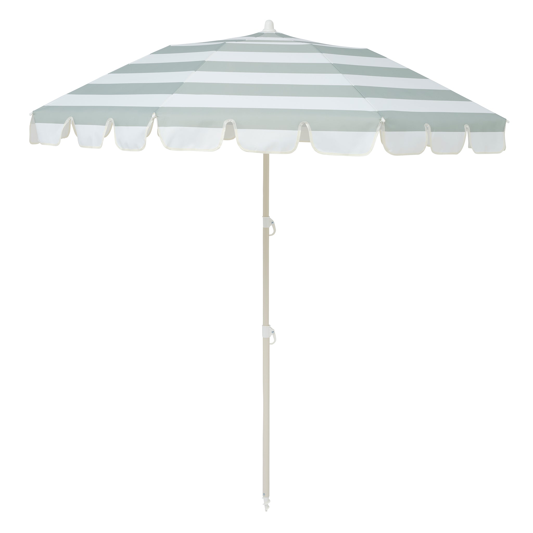 Compact Beach Umbrella - Sea Sage Stripe