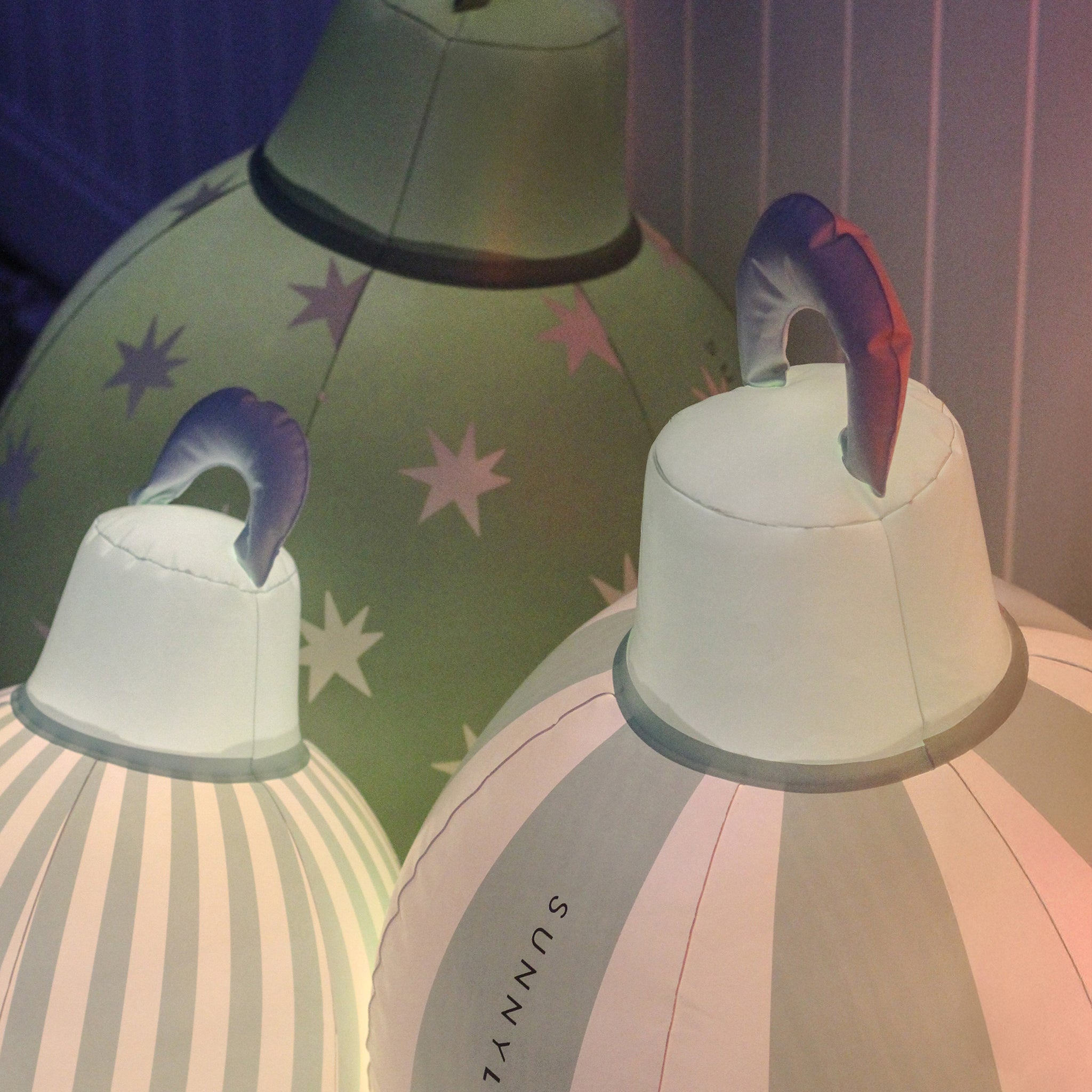 Light Up Christmas Baubles Green Set of 3