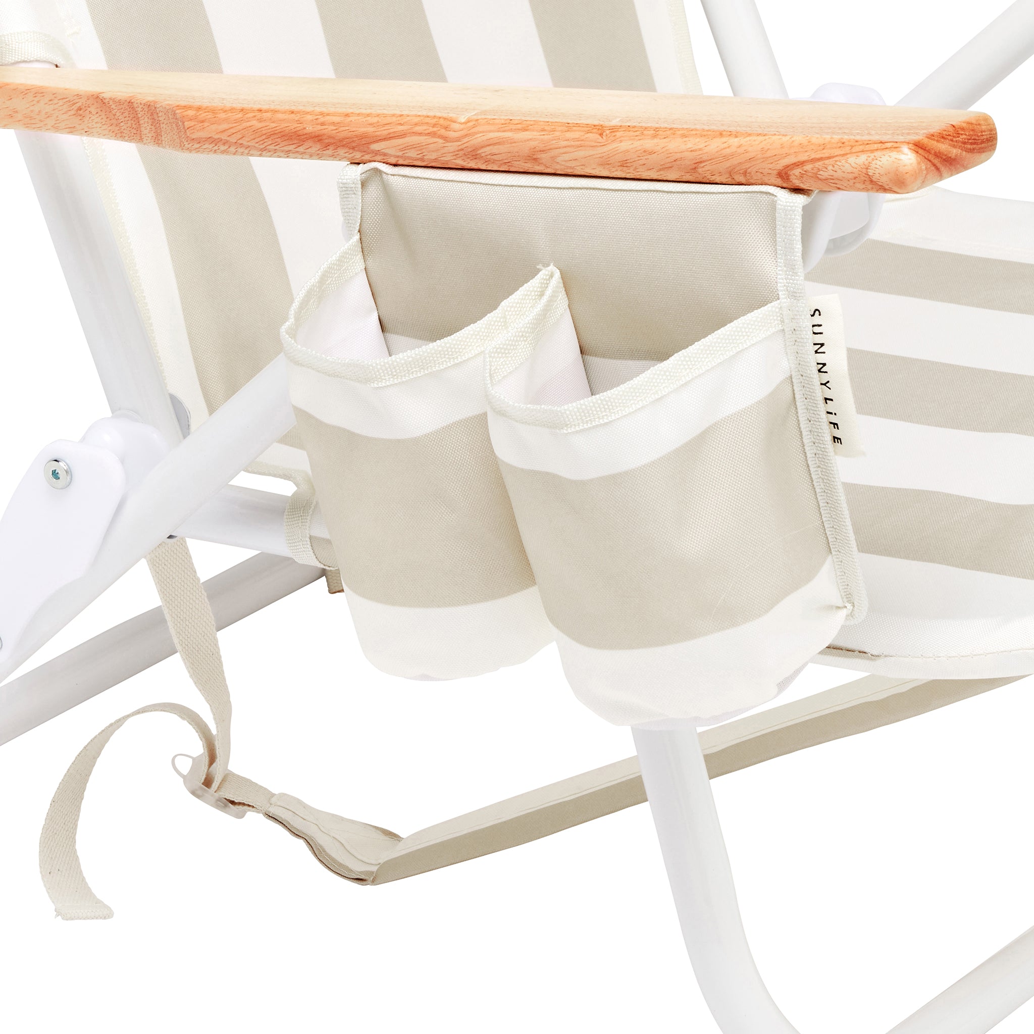Deluxe Beach Chair - Oyster Stripe