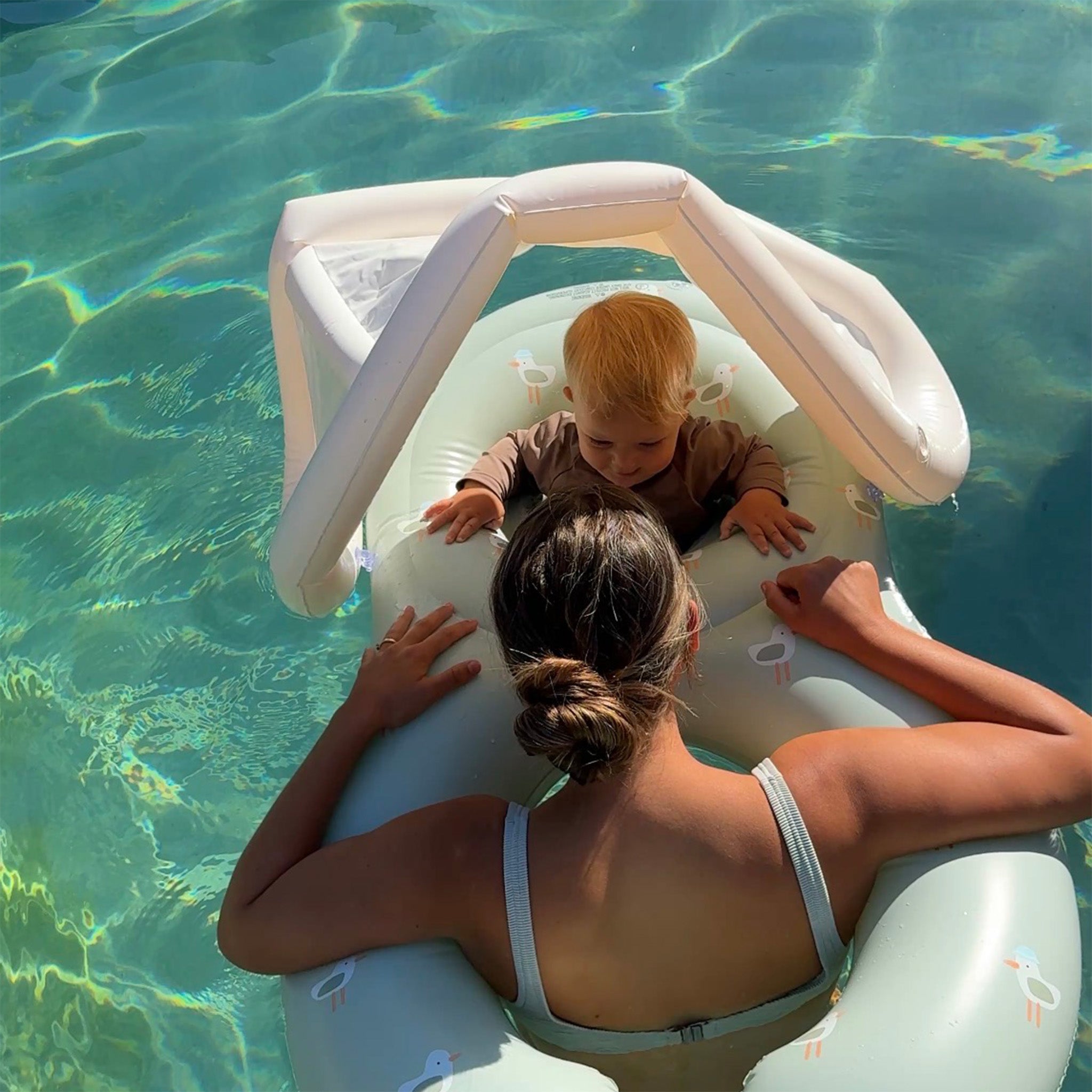 Float Together Baby Seat - Sammy the Seagull Green