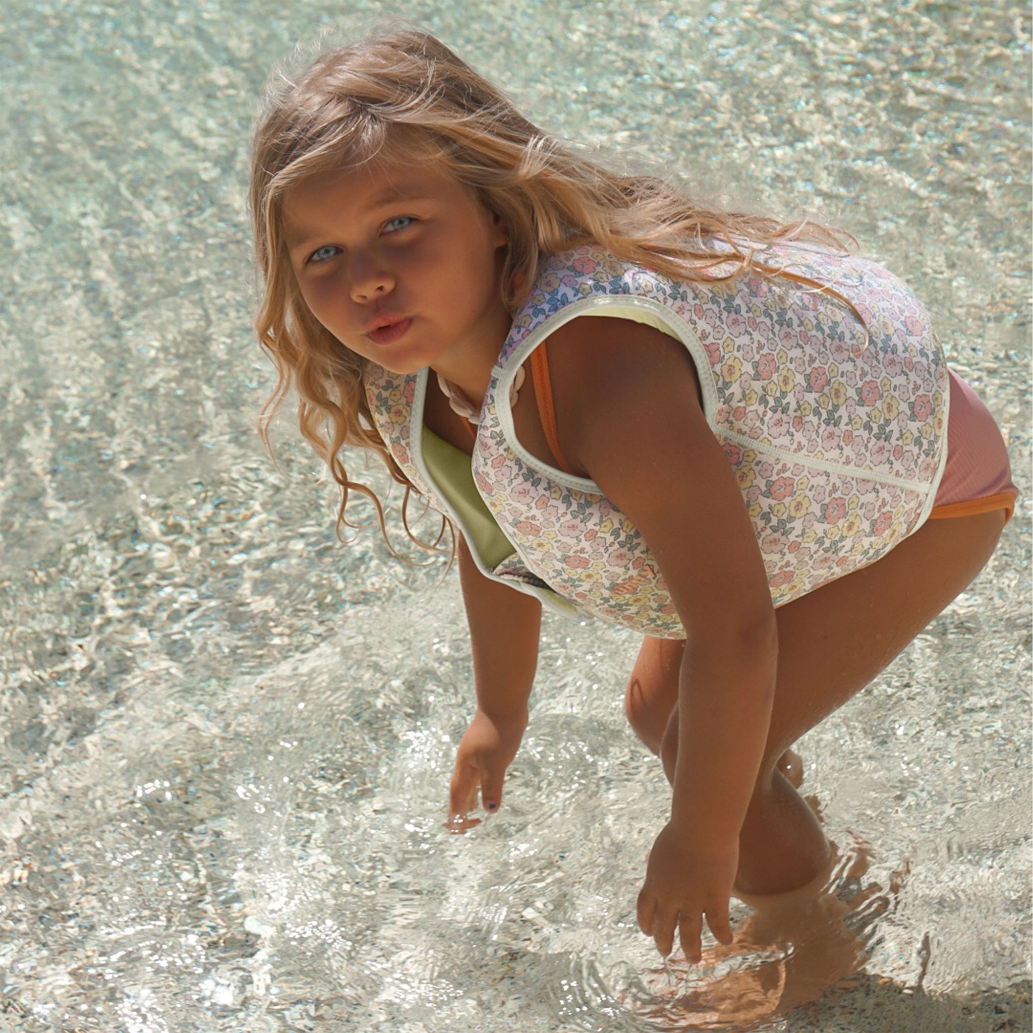 Kids Swim Vest 3-6 - Into the Garden Ditsy Floral