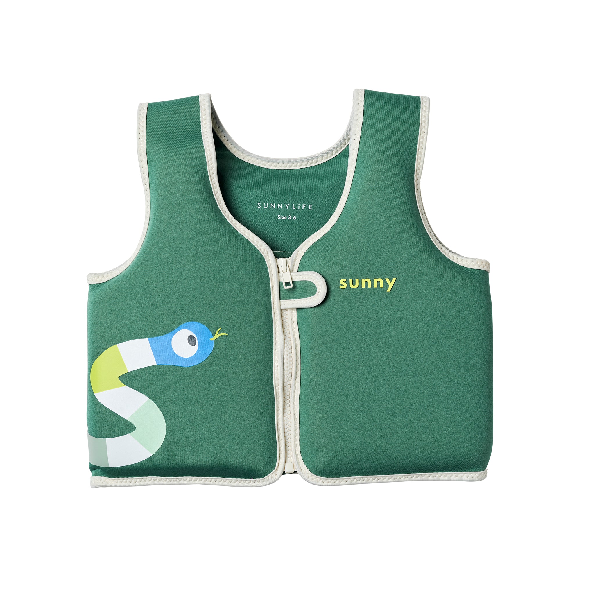 Kids Swim Vest 3-6 - Into the Jungle Green
