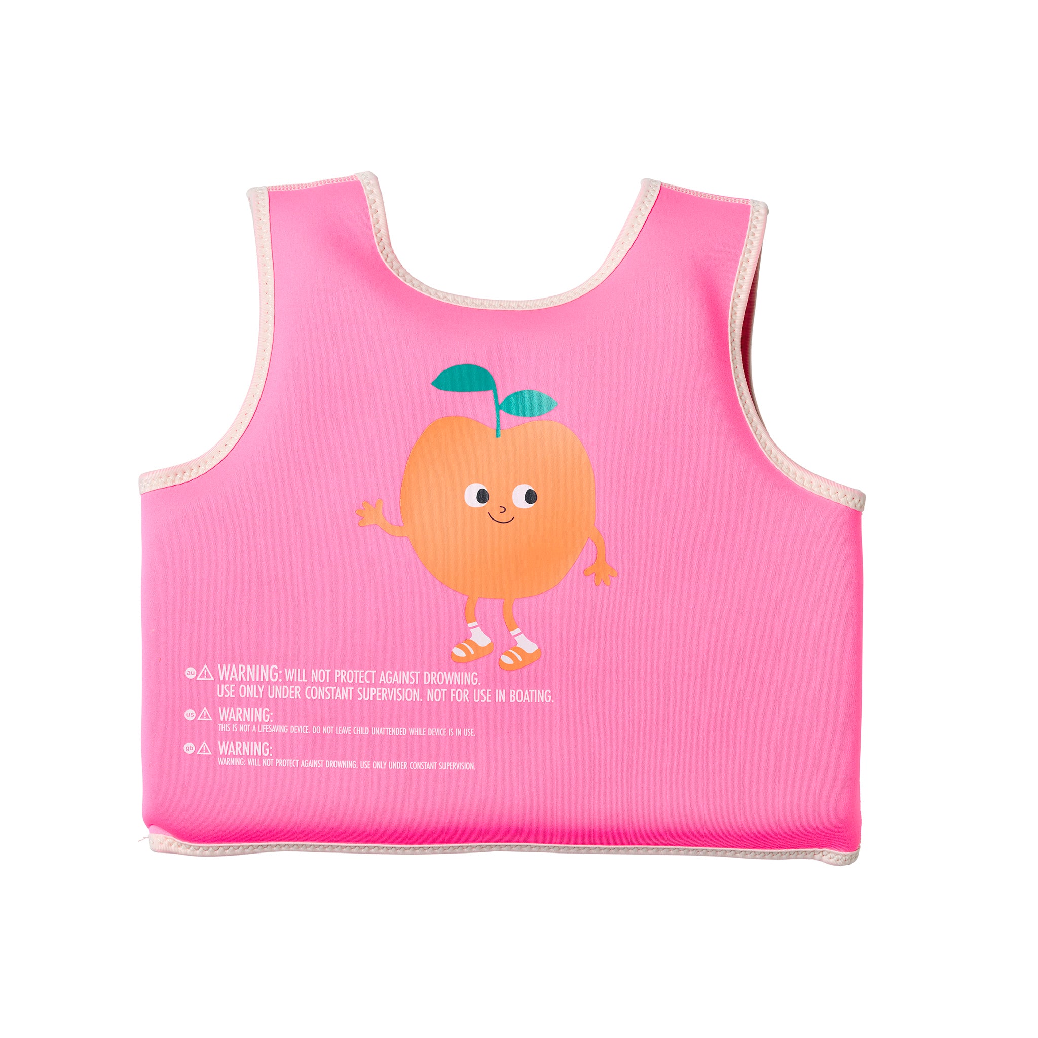 Kids Swim Vest 3-6 - Poppy the Peach Neon Pink