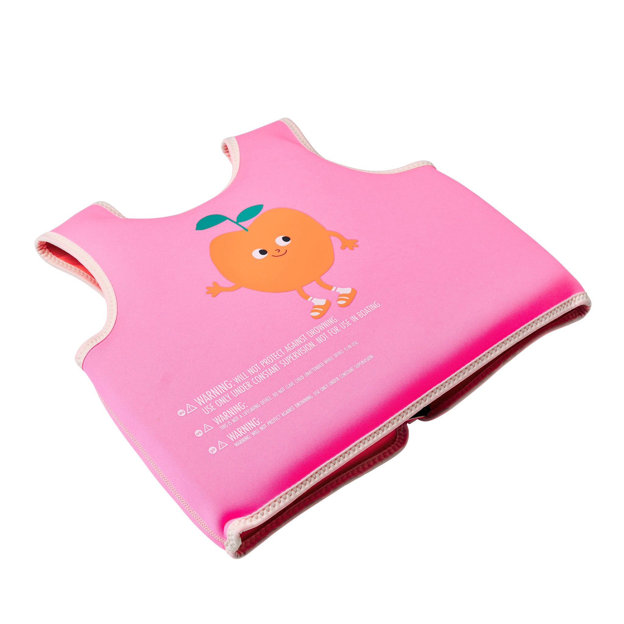 Kids Swim Vest 3-6 - Poppy the Peach Neon Pink