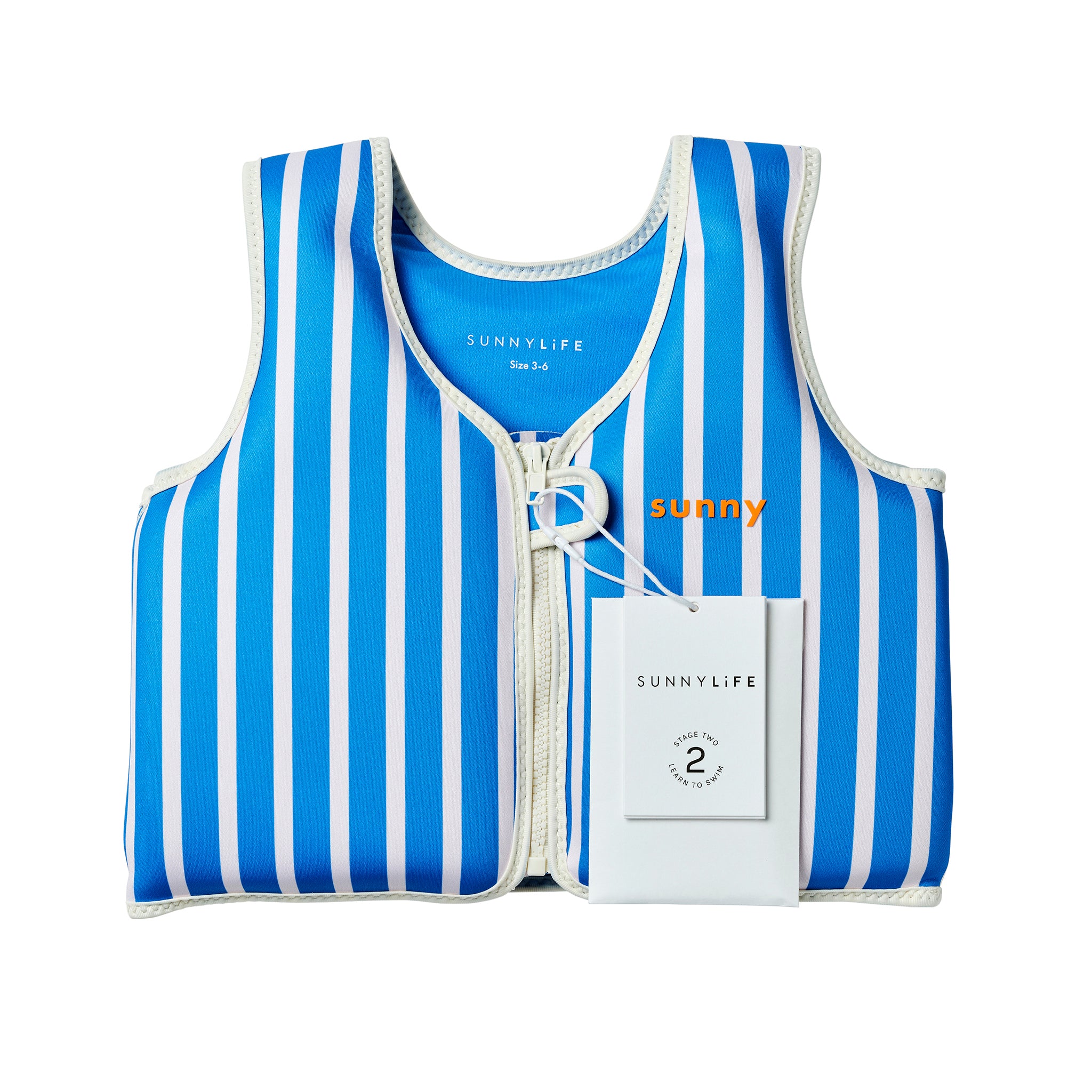Kids Swim Vest 3-6 - Tino the Tiger Blue