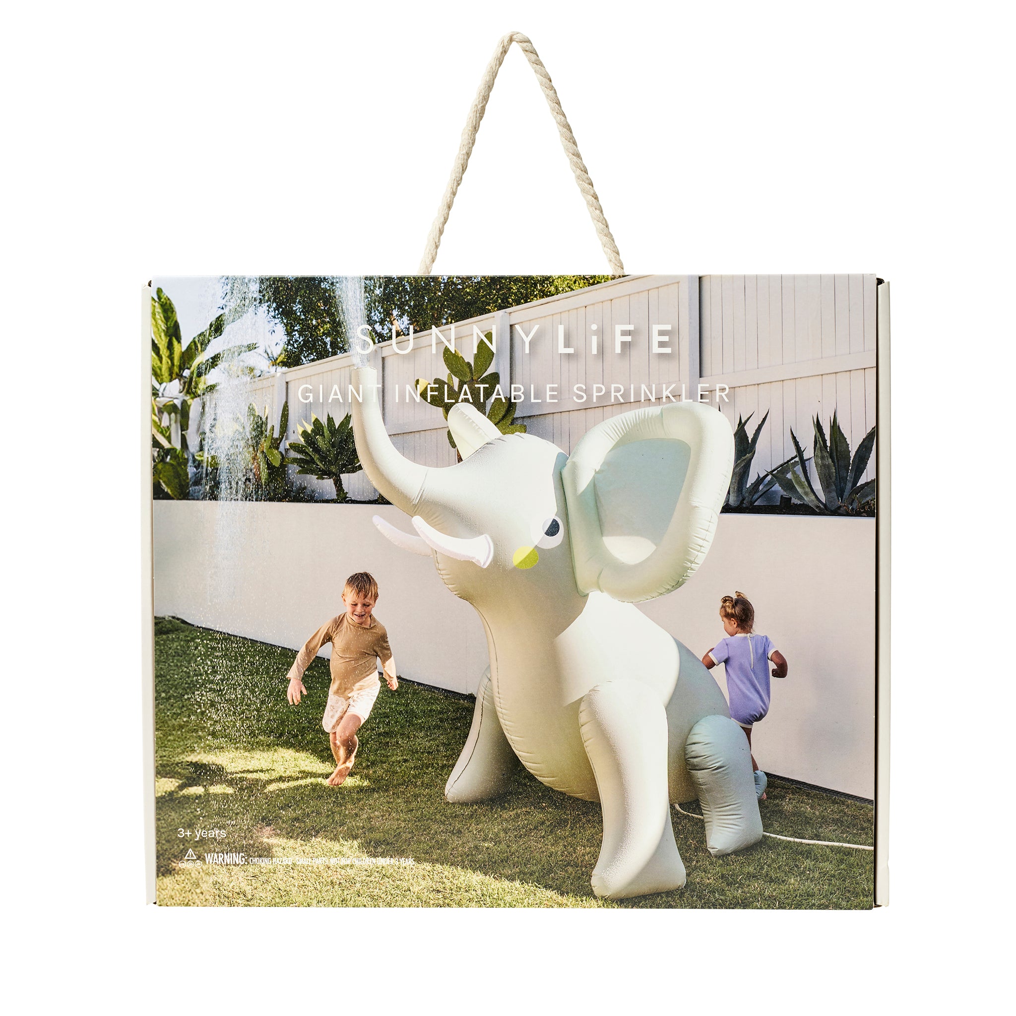 Inflatable Giant Sprinkler - Eli the Elephant Grey