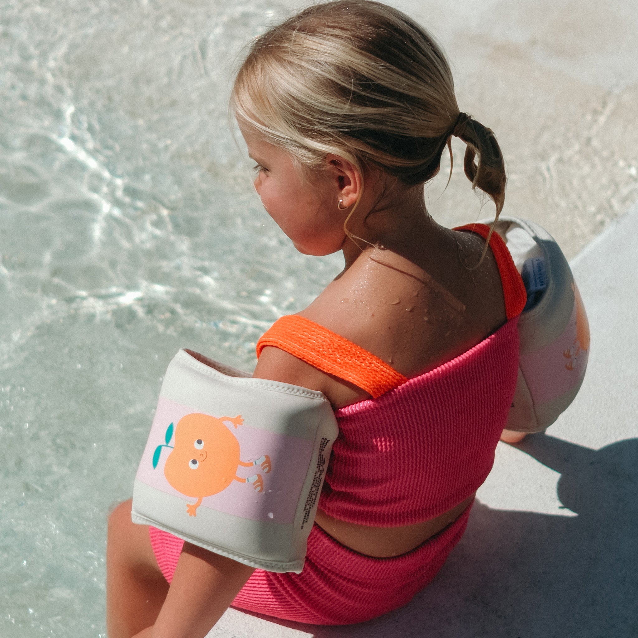 Kids Neoprene Arm Bands - Poppy the Peach