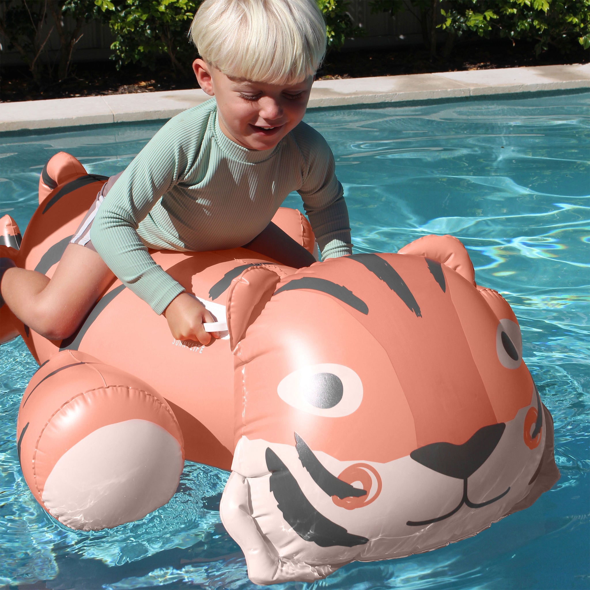 Kids Ride-On Float - Tino the Tiger Clay