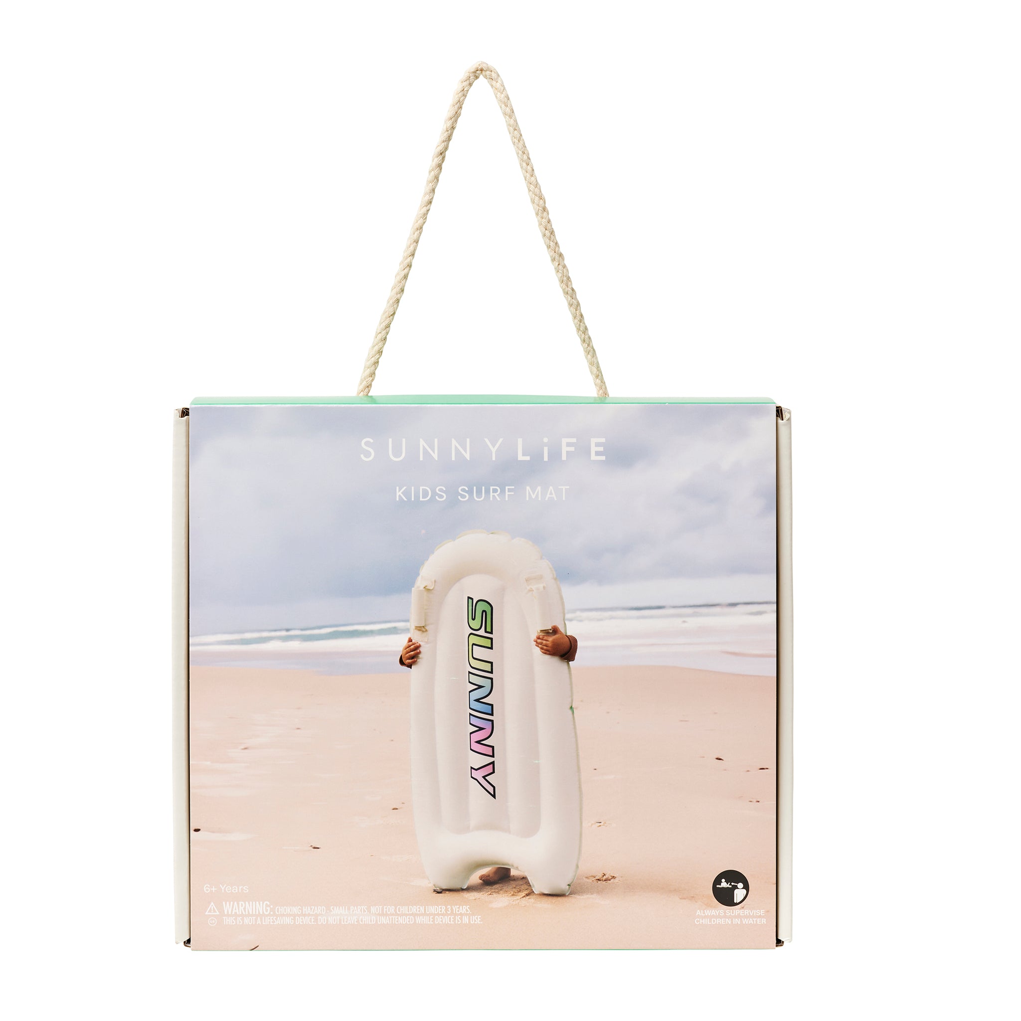 Kids Surf Mat - Pool Party Cream and Charcoal