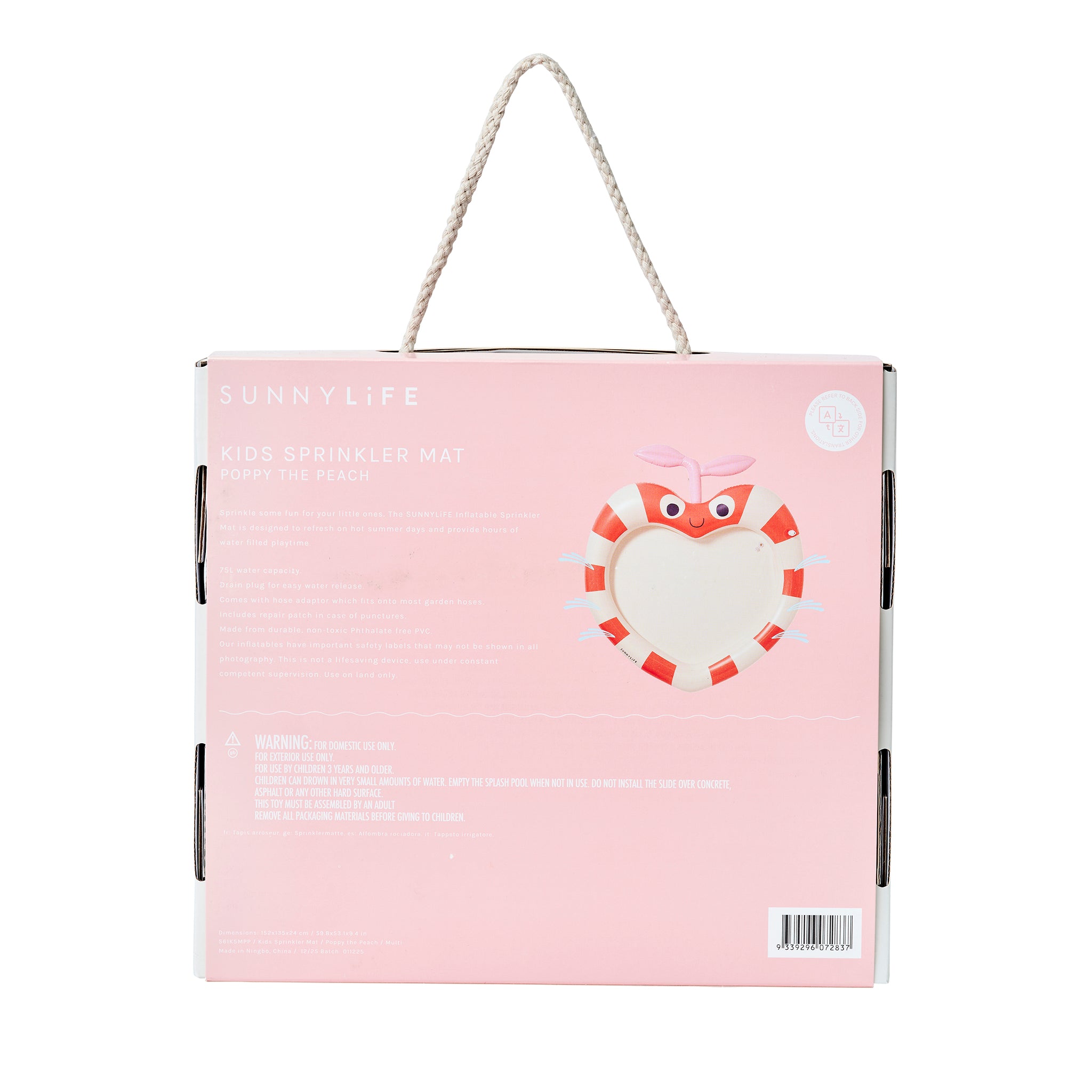 Kids Sprinkler Mat - Poppy the Peach