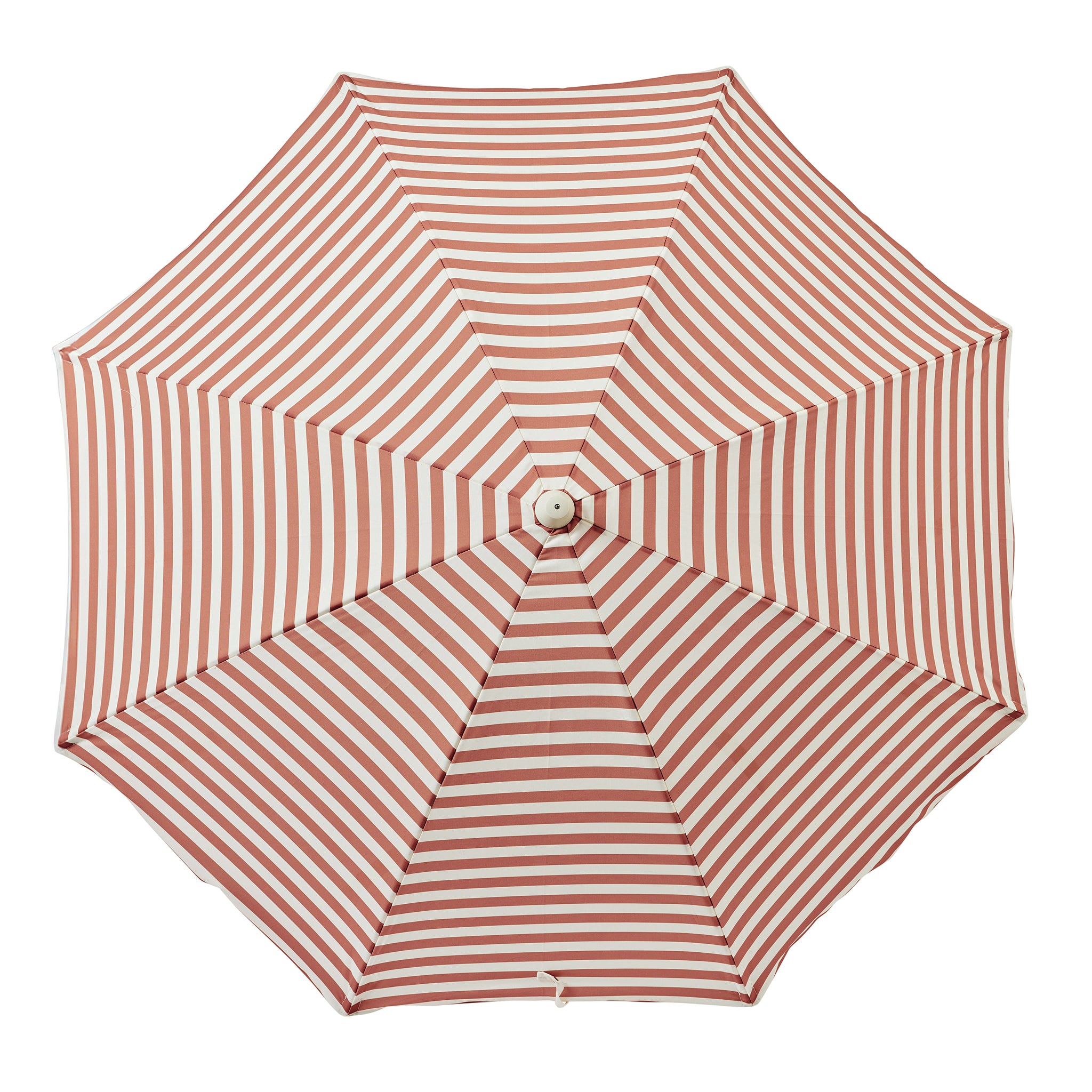 Luxe Beach Umbrella - Tierra Clay Stripe
