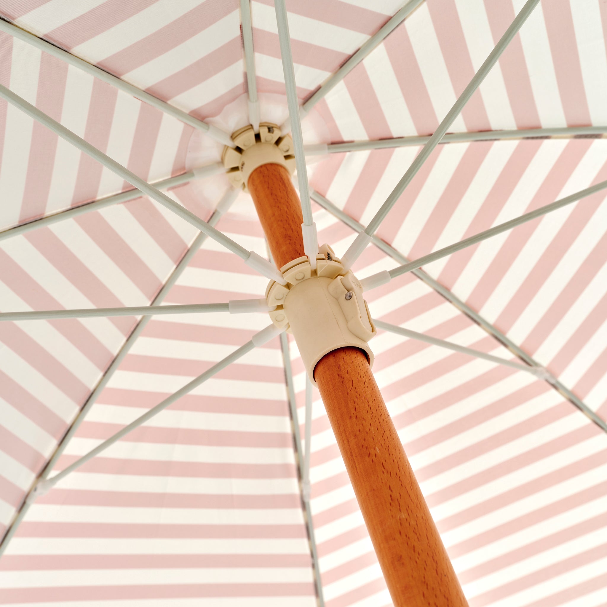 Luxe Beach Umbrella - Tierra Clay Stripe