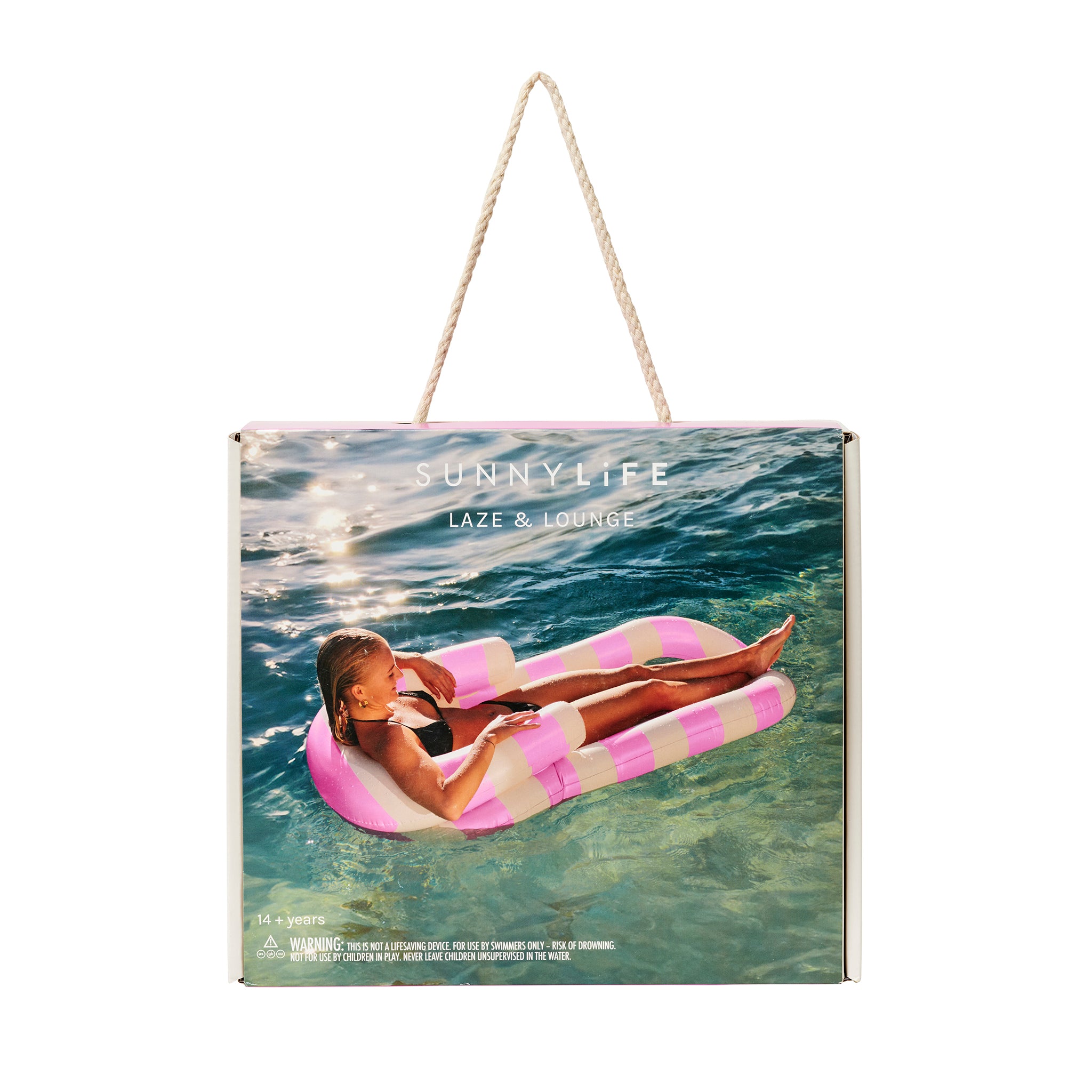 Laze & Lounge Float - Pool Party Magenta Stripe