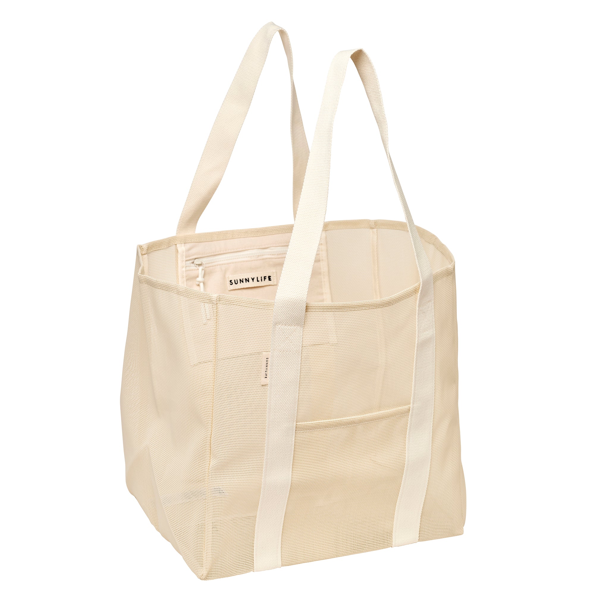 Mesh Beach Bag - Oyster Cream