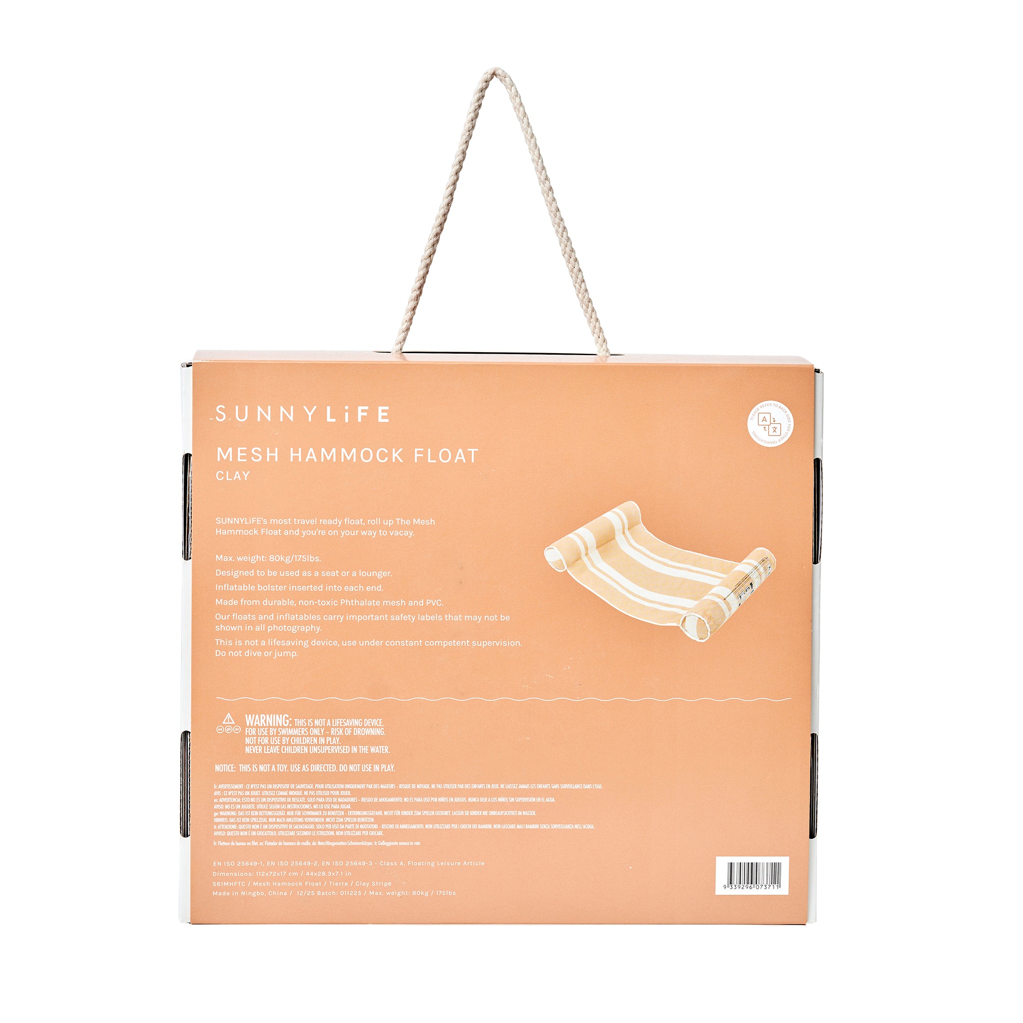 Mesh Hammock Float - Tierra Clay Stripe