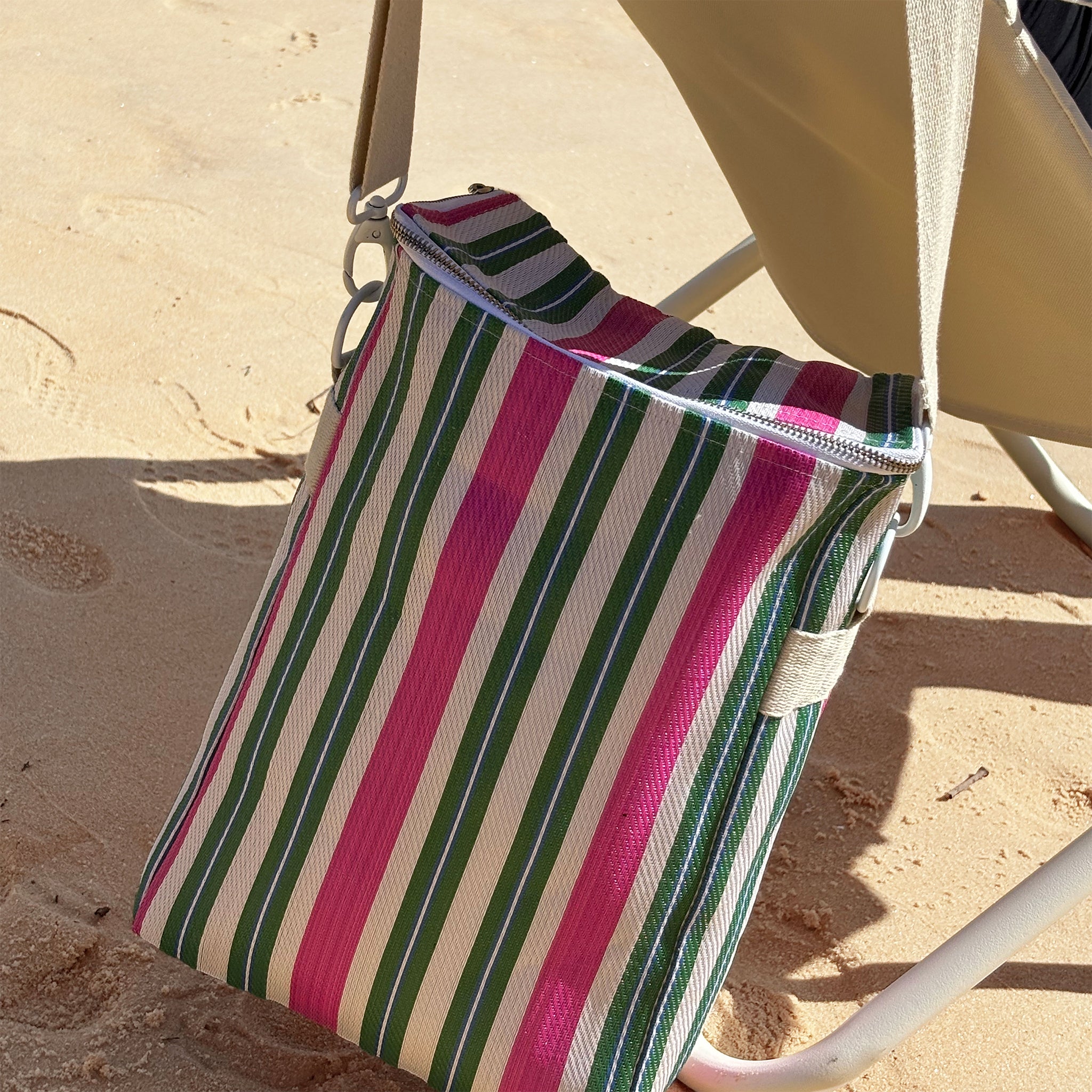 Recycled Nylon Cooler Drinks Bag - Seagrass Green