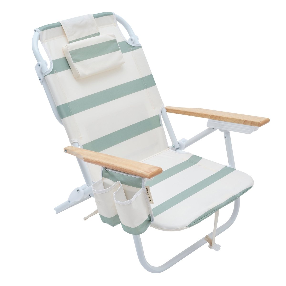 Deluxe Beach Chair - Sea Sage Stripe - SUNNYLiFE US