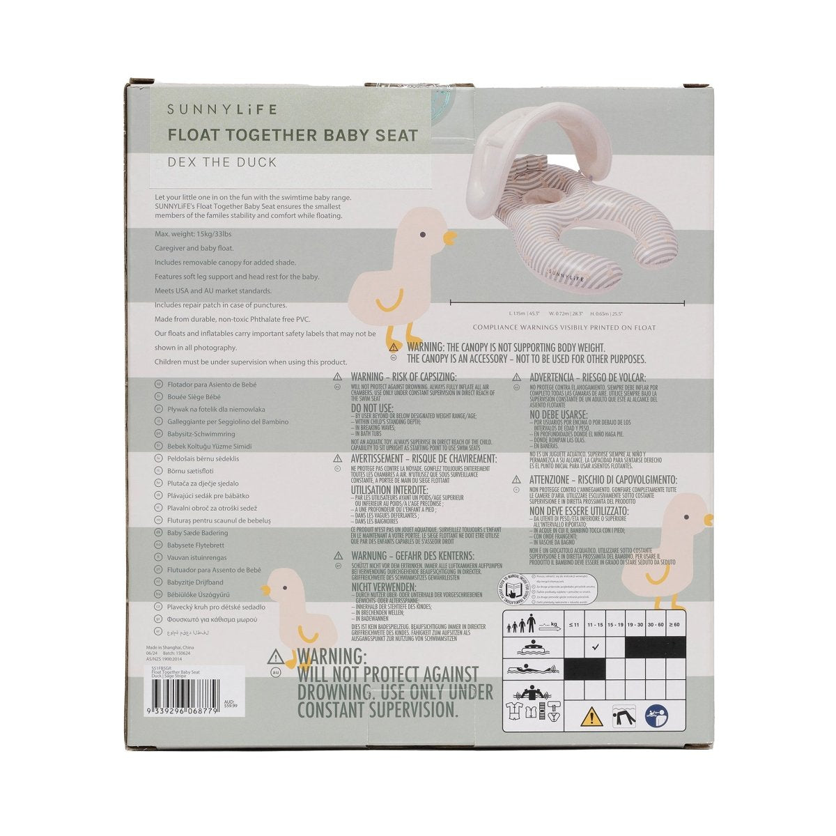 Float Together Baby Seat - Dex the Duck - SUNNYLiFE US