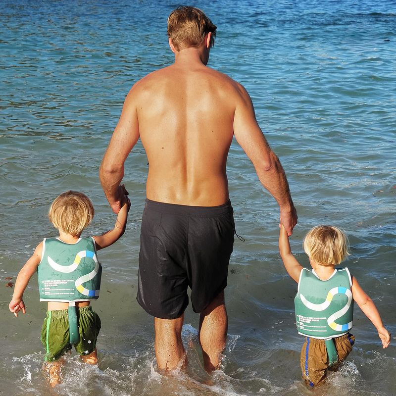 Kids Swim Vest 1-2 - Into the Jungle Green