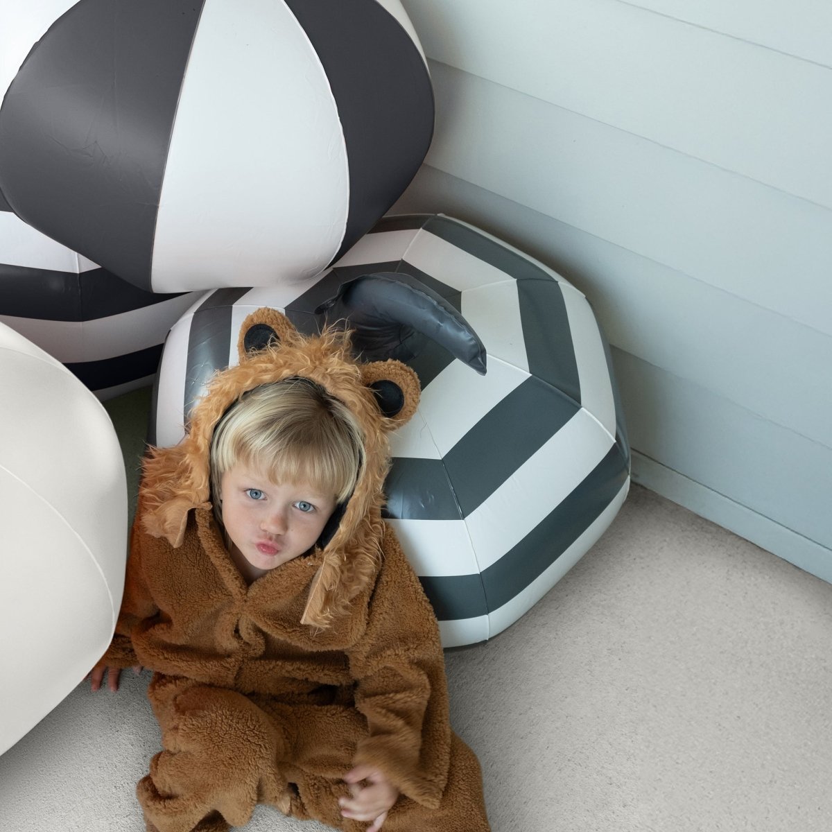 Light Up Black & White Inflatable Halloween Pumpkins Set of 3 - SUNNYLiFE US