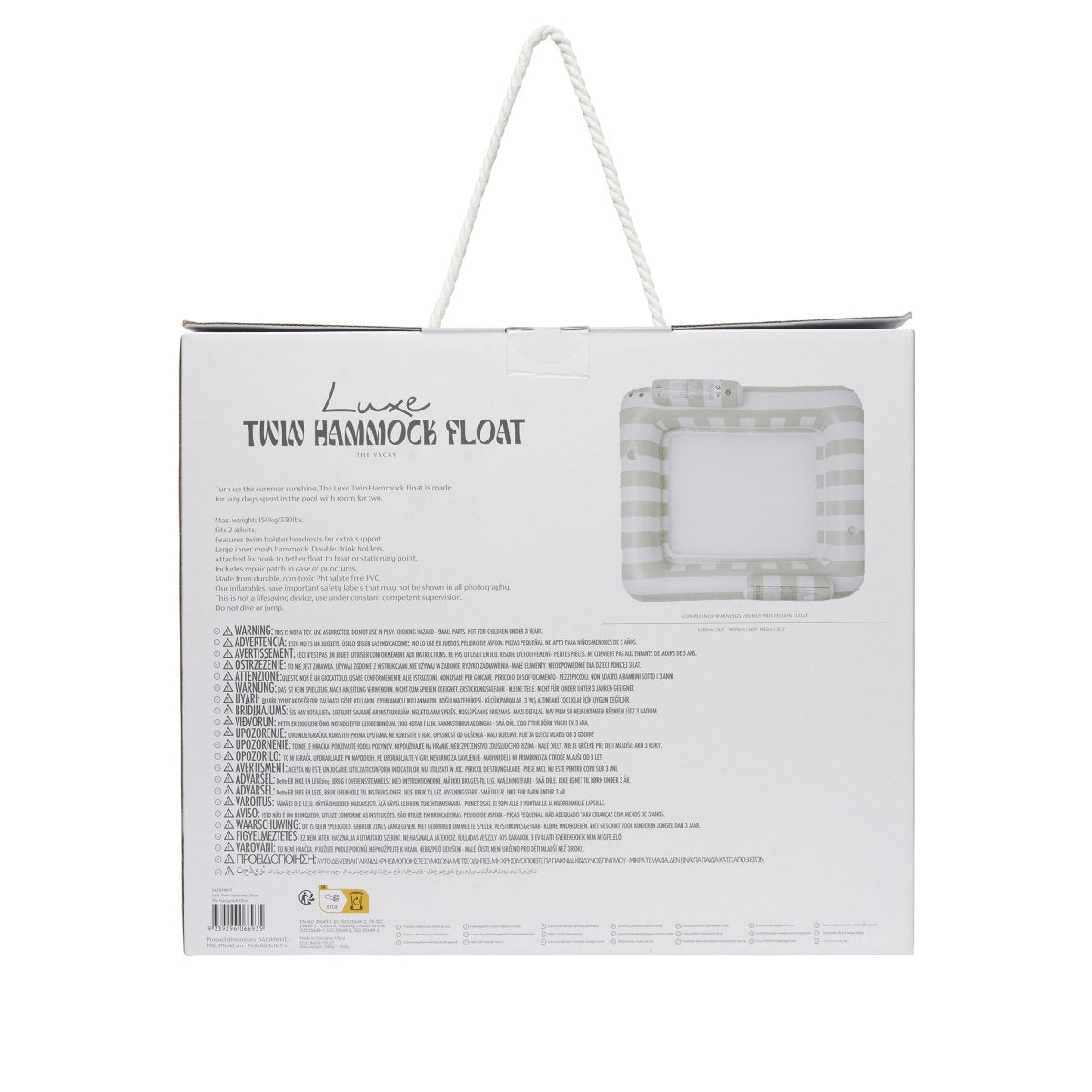 Luxe Twin Hammock Float - The Vacay - SUNNYLiFE US