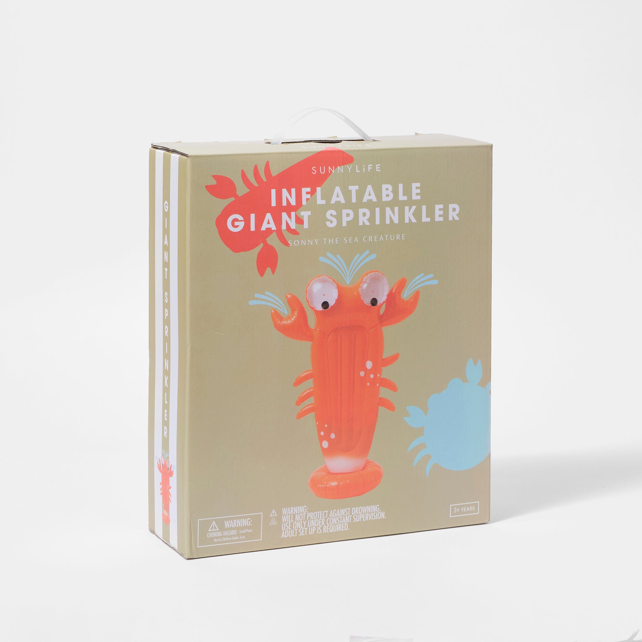 SUNNYLiFE | Inflatable Giant Sprinkler | Sonny the Sea Creature Neon Orange