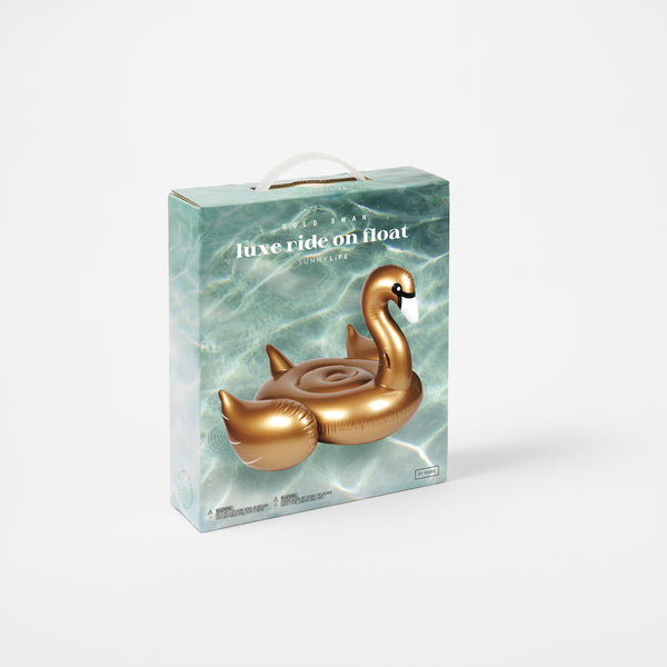 Luxe Ride-On Float | Gold Swan