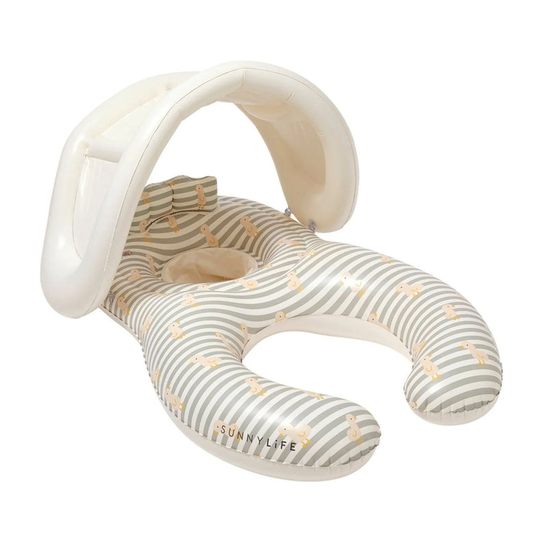 Float Together Baby Seat - Duck Sage Stripe
