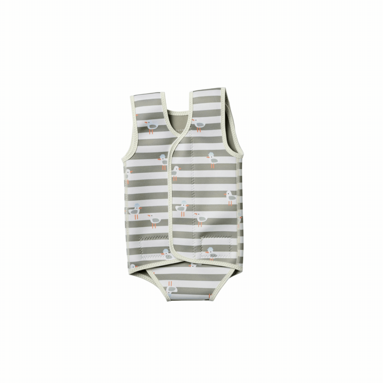 Baby Wetsuit - Sammy the Seagull Green Stripe