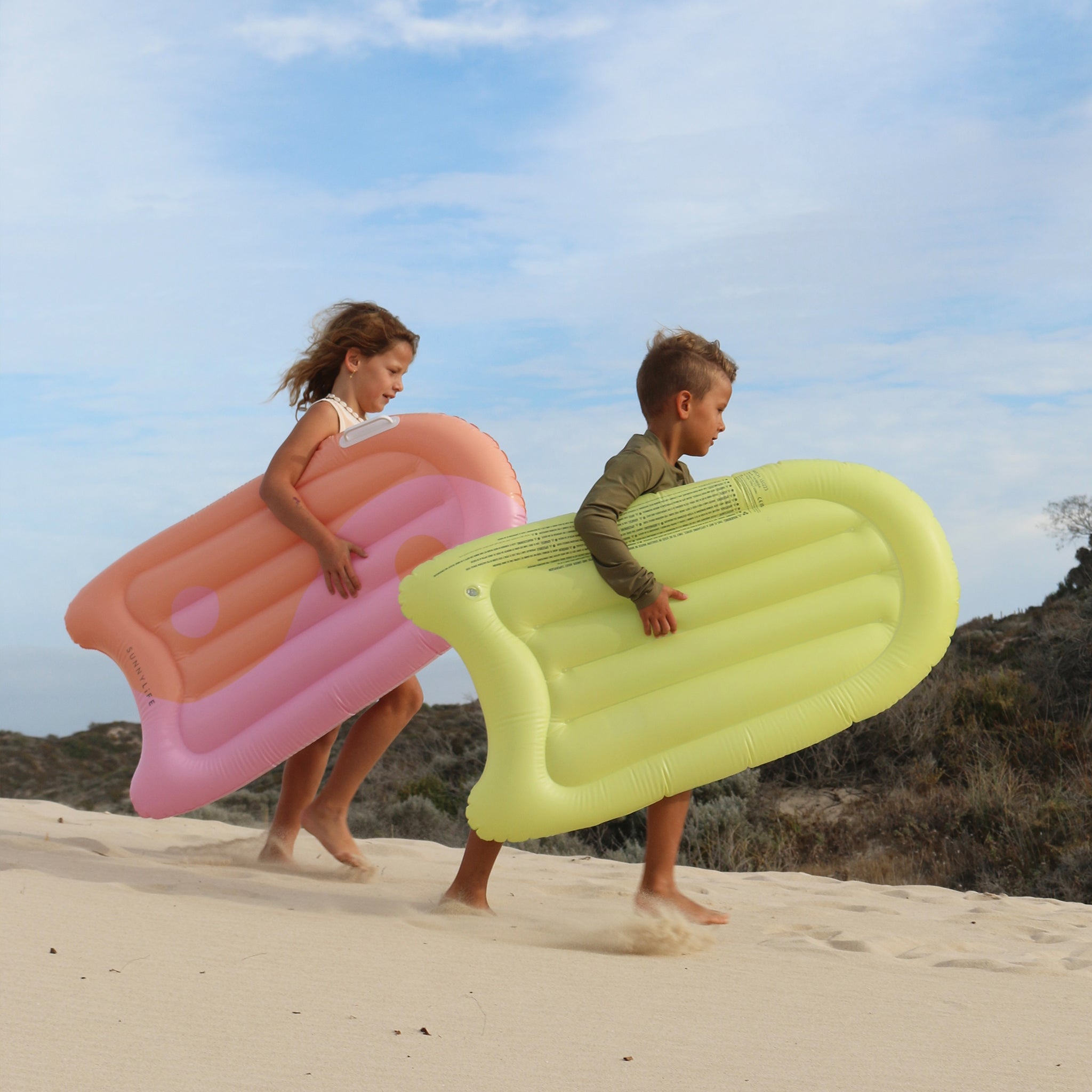 Inflatable Body Board | The Sea Kids Blue-Lime