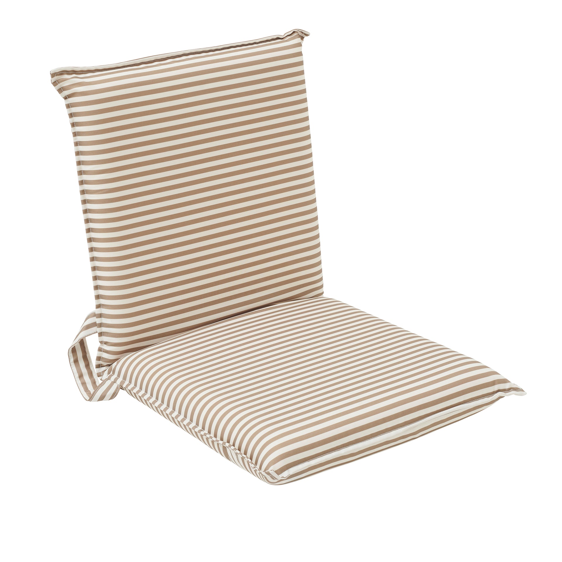 Folding Seat - The Vacay Taupe Stripe