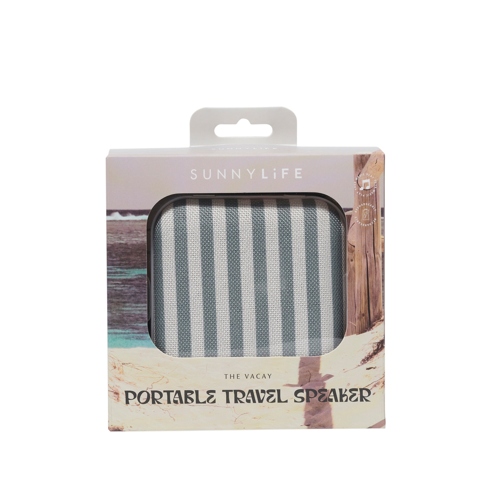 Beach Speaker - The Vacay Olive Stripe