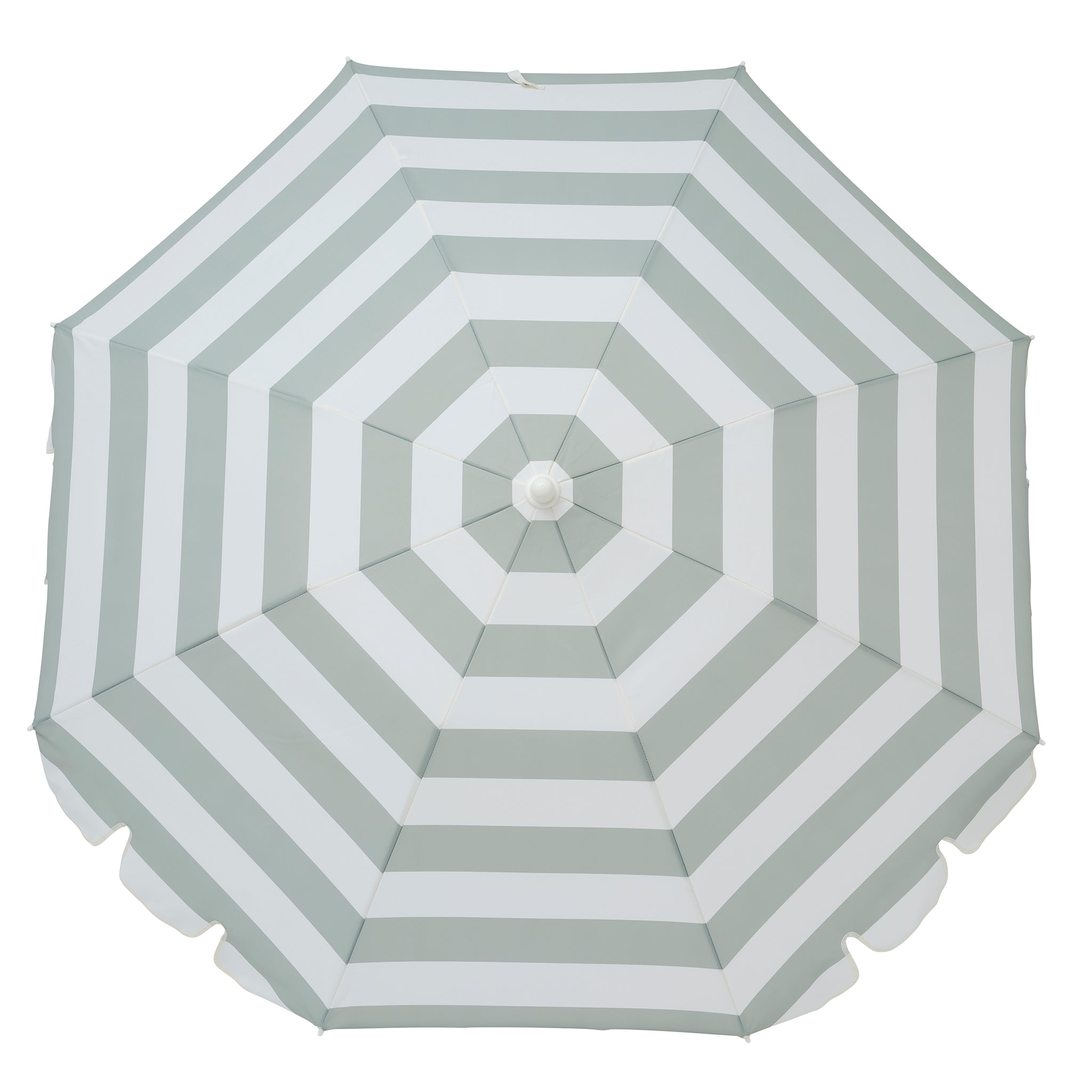 Compact Beach Umbrella - Sea Sage Stripe