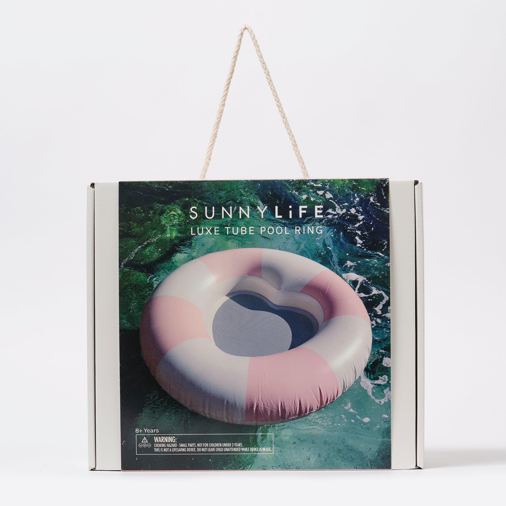 Luxe Pool Ring | Stole My Heart Pink Stripe – SUNNYLiFE US