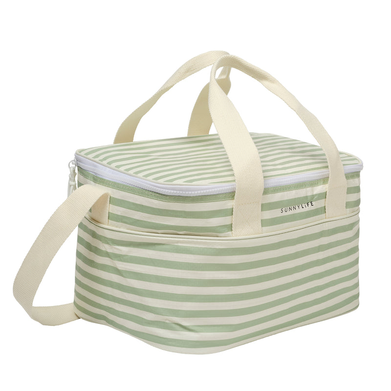 Light Cooler Bag - Sea Sage Stripe