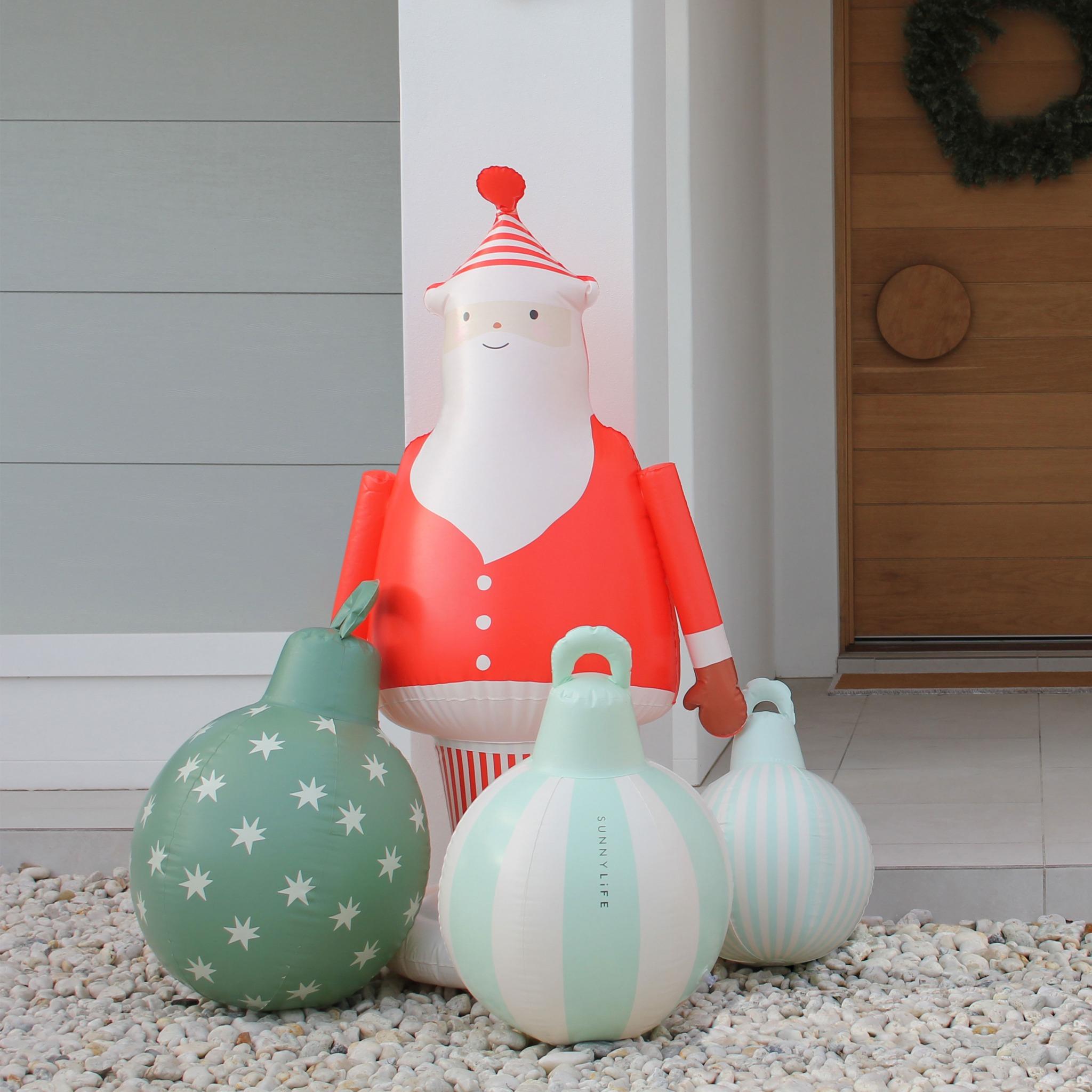 Light Up Inflatable Christmas Standing Santa Character - Thumbnail 4
