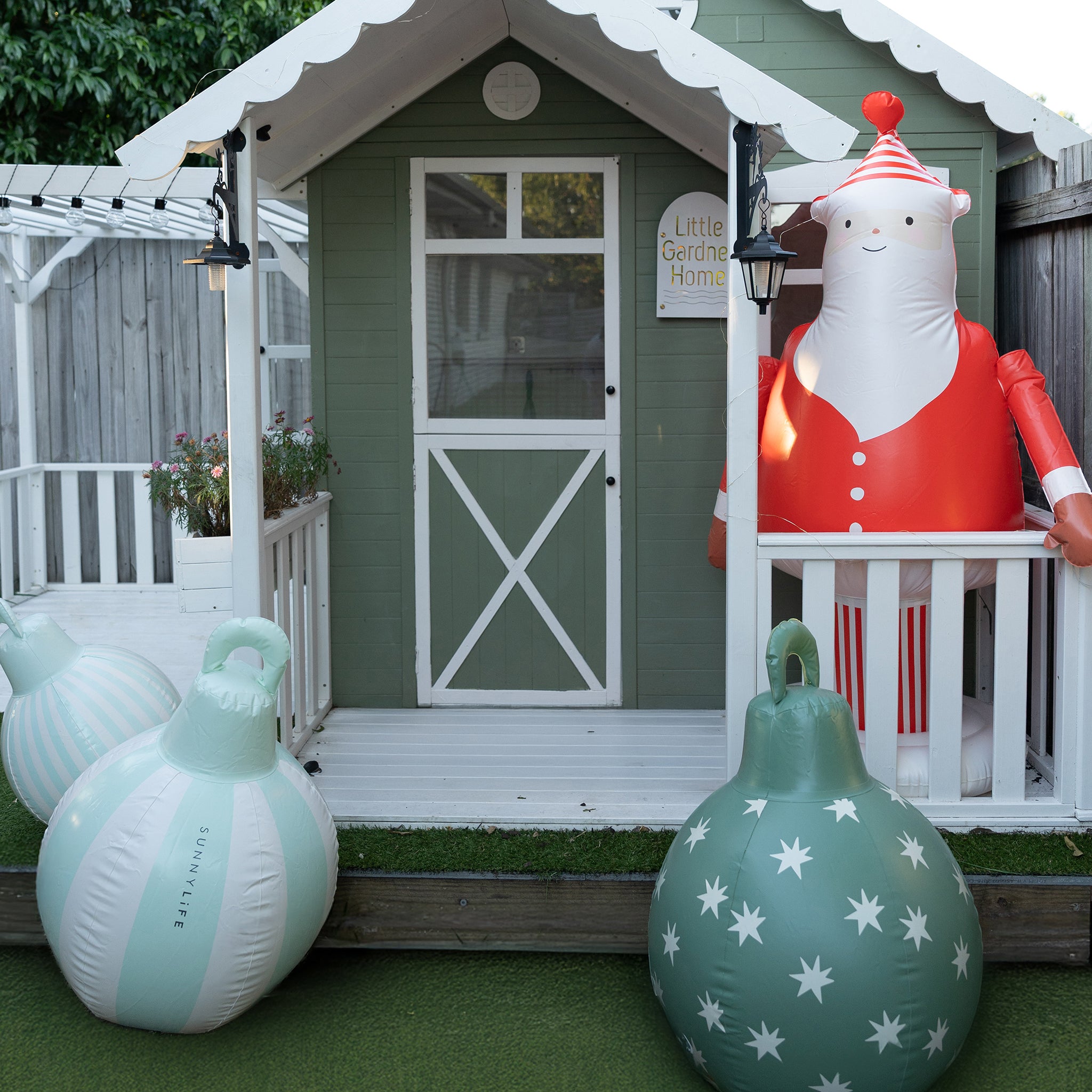 Light Up Inflatable Christmas Standing Santa Character