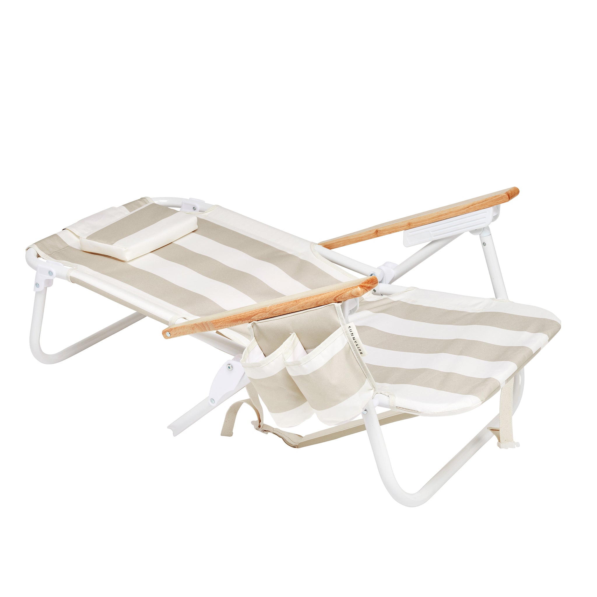 Deluxe Beach Chair - Oyster Stripe