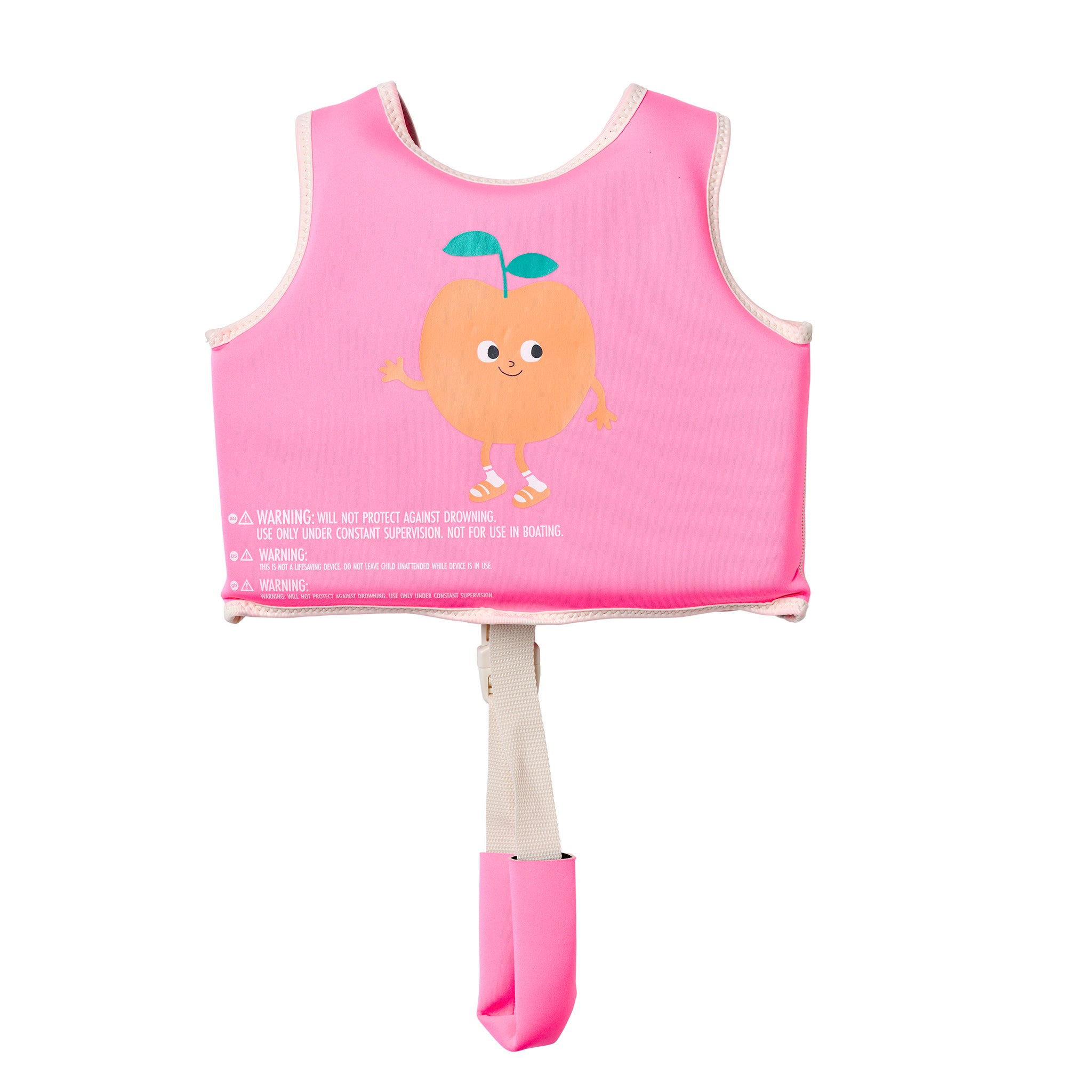 Kids Swim Vest 2-3 - Poppy the Peach Neon Pink