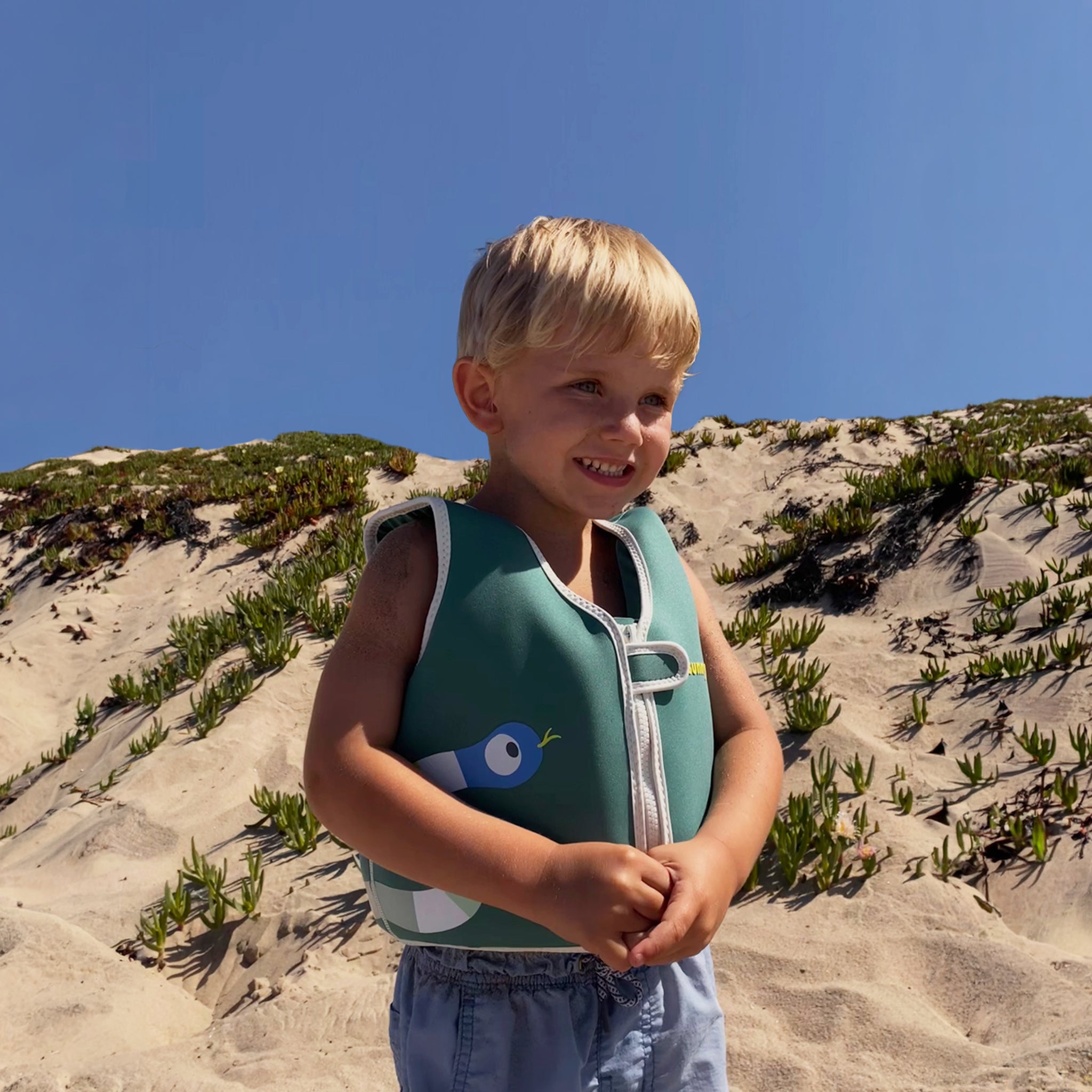 Kids Swim Vest 3-6 - Into the Jungle Green