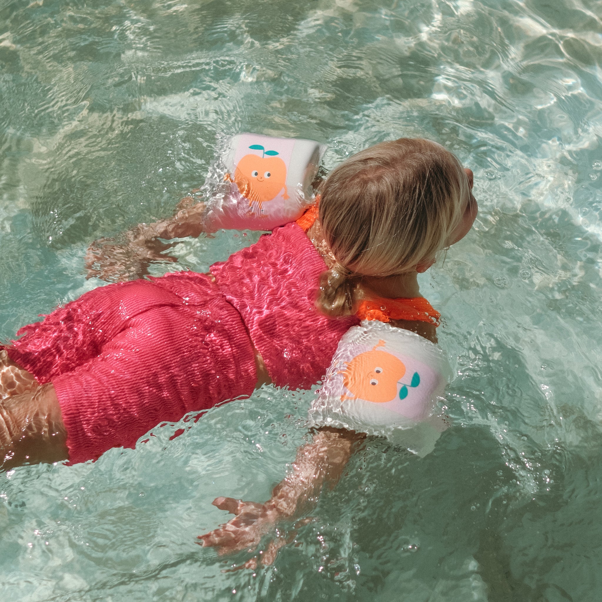 Kids Neoprene Arm Bands - Poppy the Peach