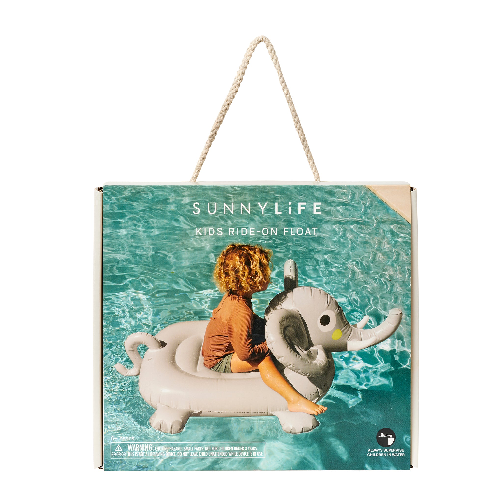 Kids Ride-On Float - Eli the Elephant Grey