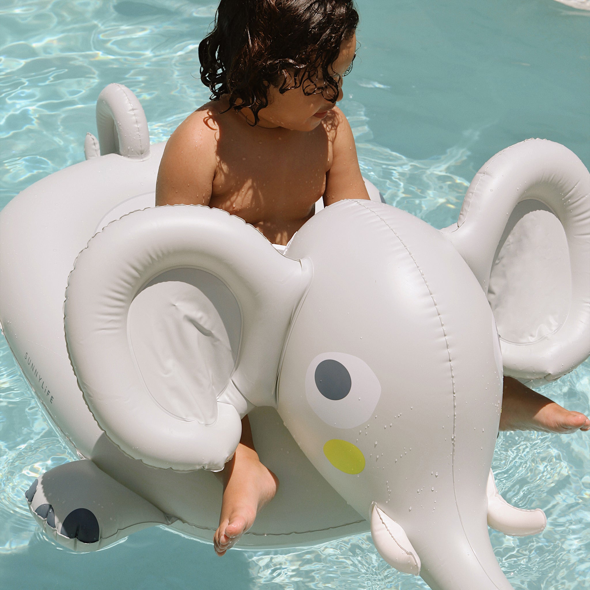 Kids Ride-On Float - Eli the Elephant Grey