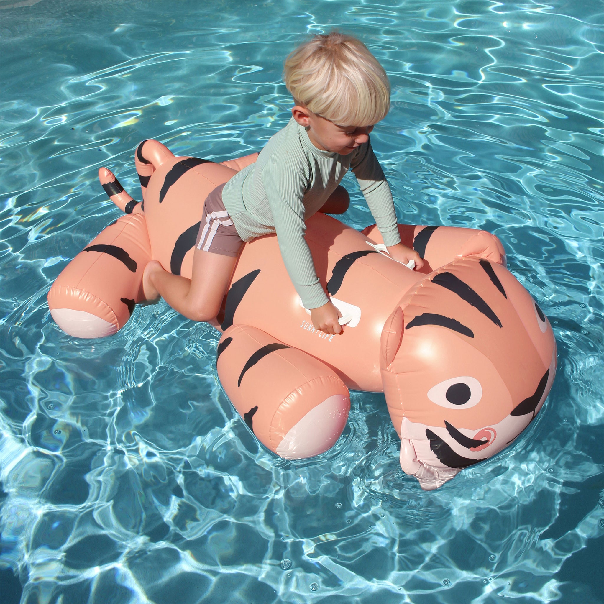 Kids Ride-On Float - Tino the Tiger Clay