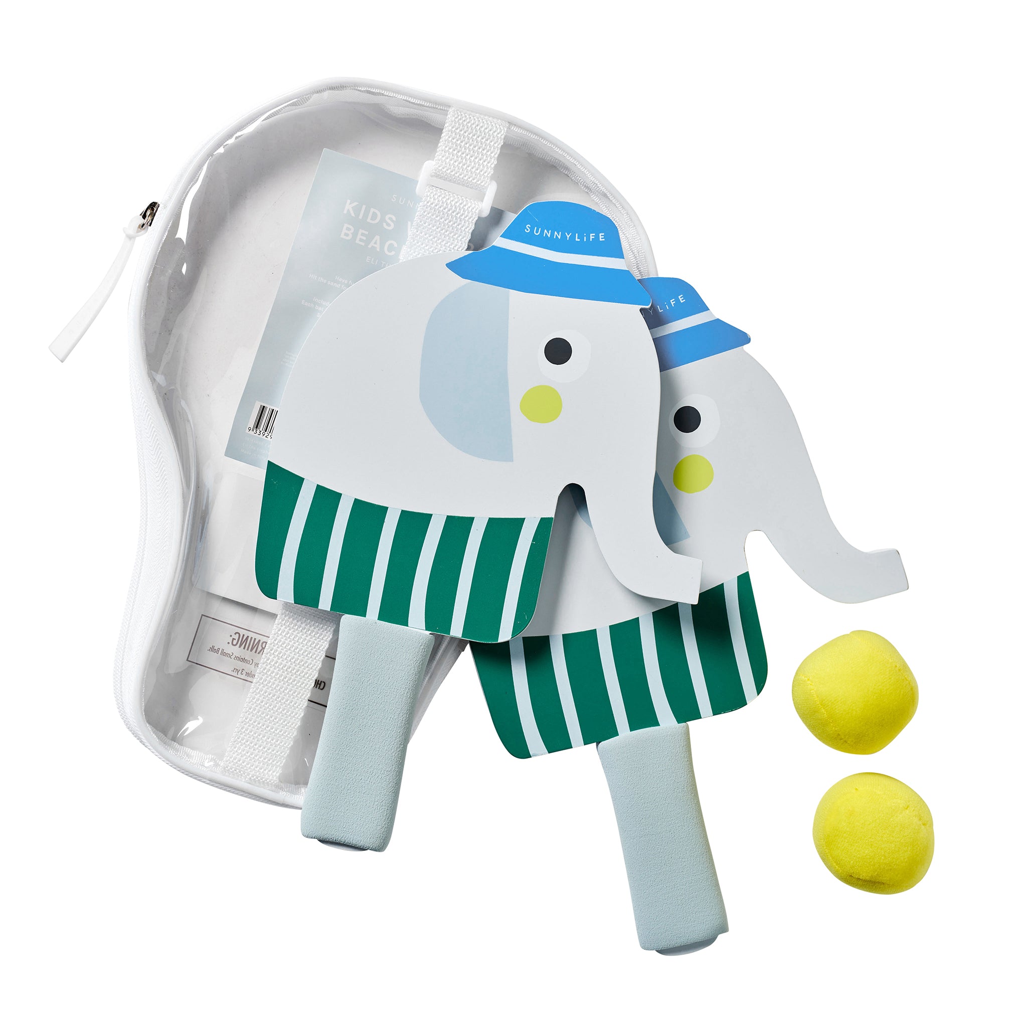 Kids Velcro Beach Bats - Eli the Elephant