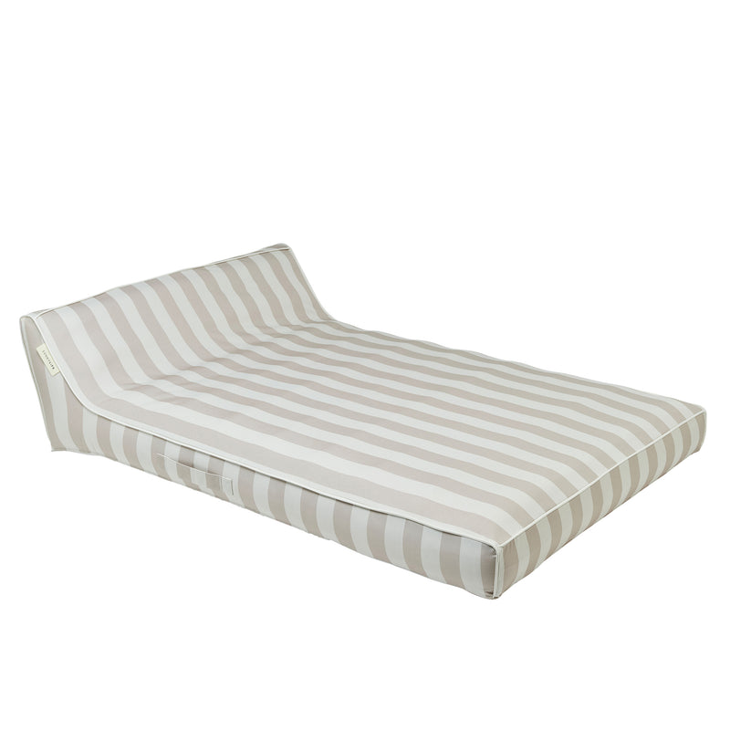 Luxe Double Lounger - Oyster Stripe