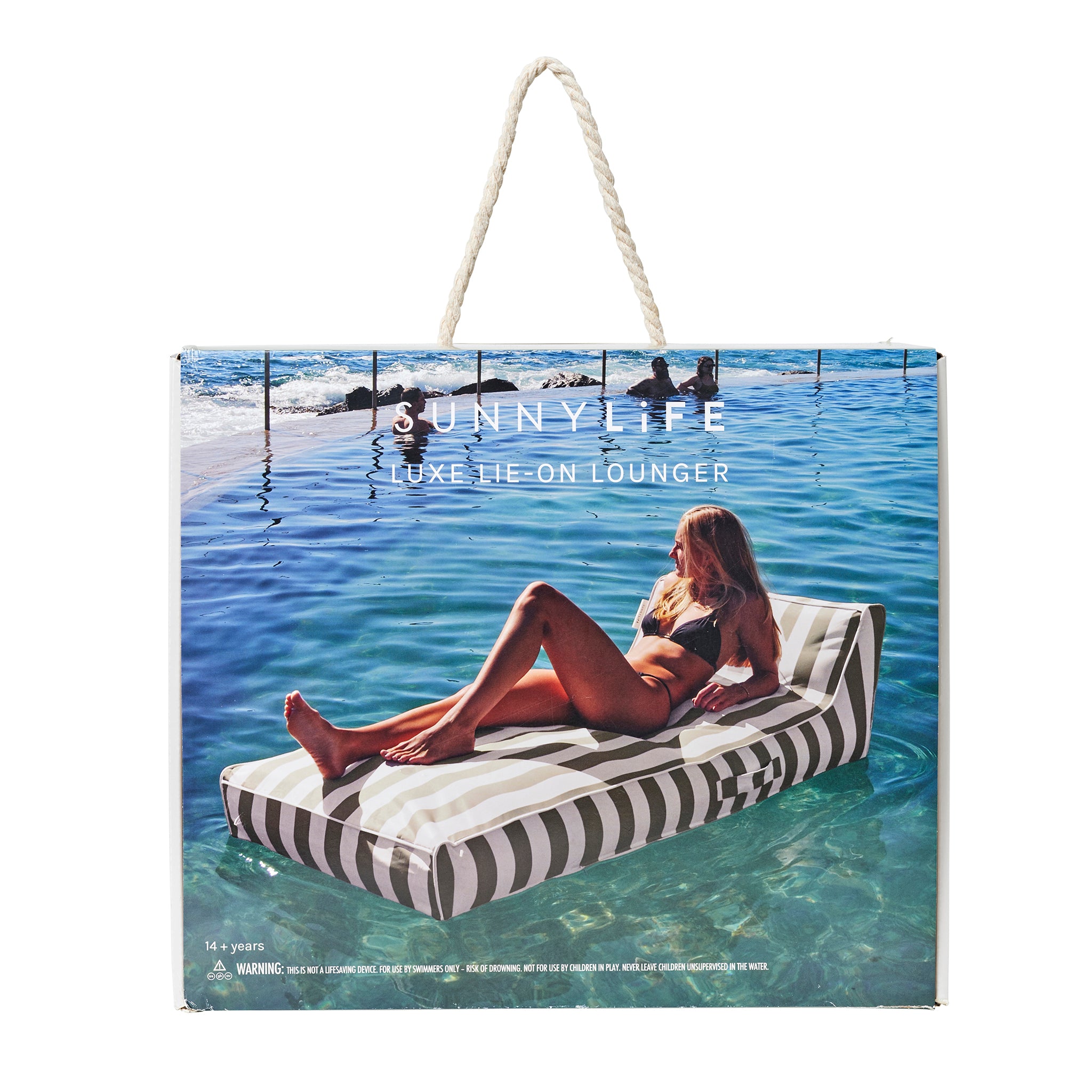 Luxe Lie-On Lounger - Seagrass Stripe
